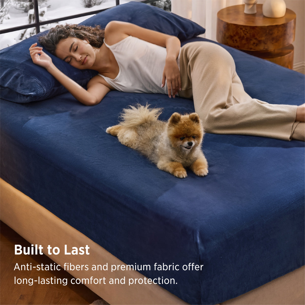 220 GSM Anti-Static Flannel Sheet Set