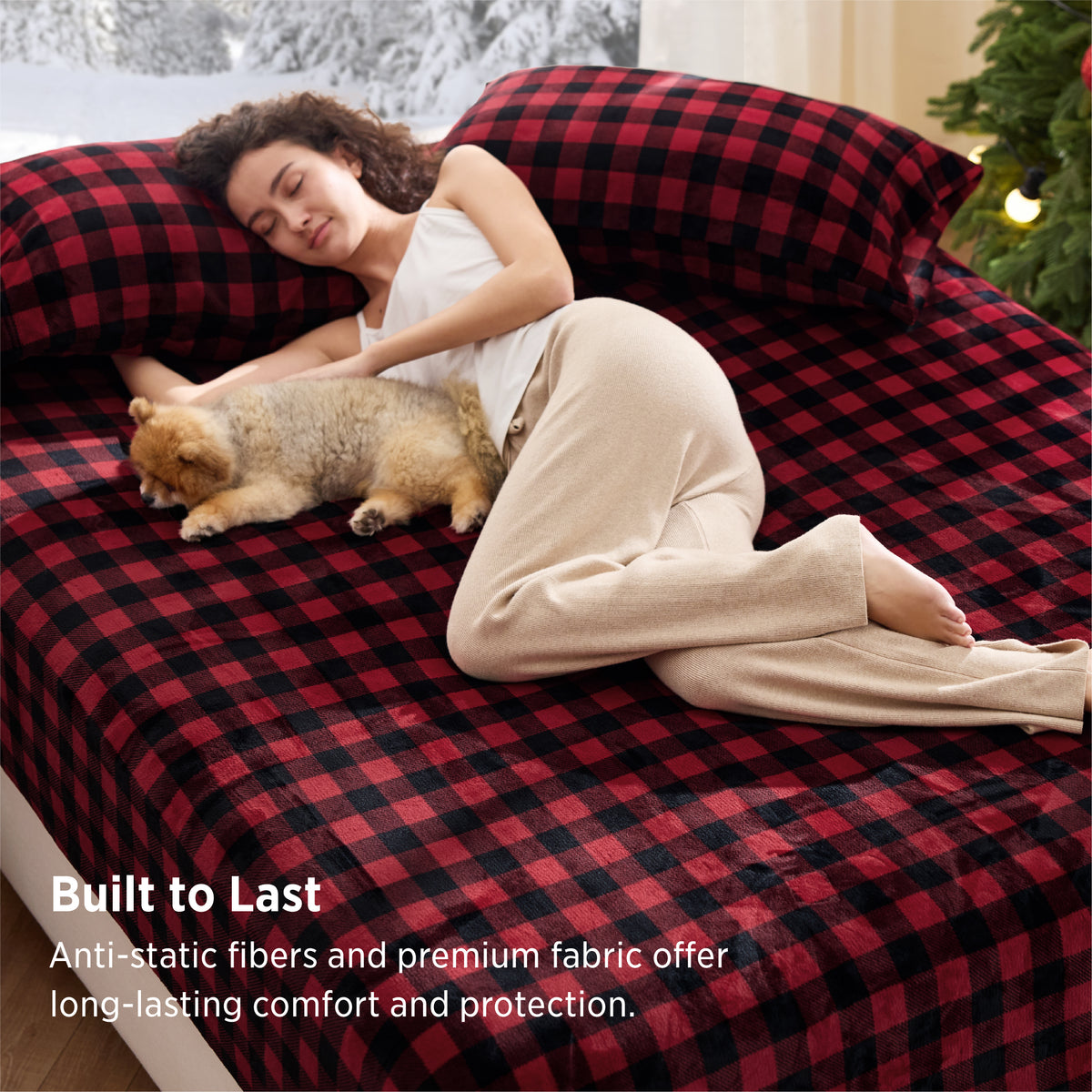 220 GSM Anti-Static Flannel Sheet Set