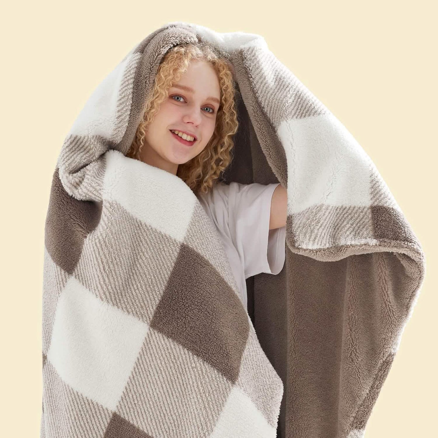Sherpa Printed Throw Blanket