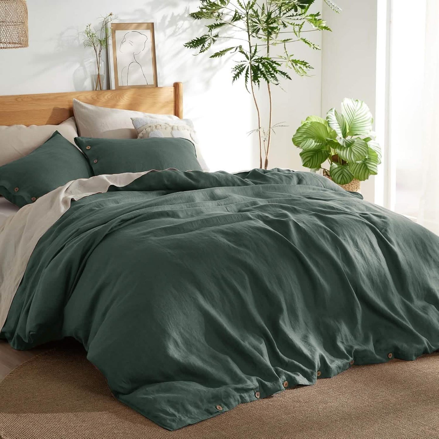 Cotton Linen Hybrid Duvet Cover Set