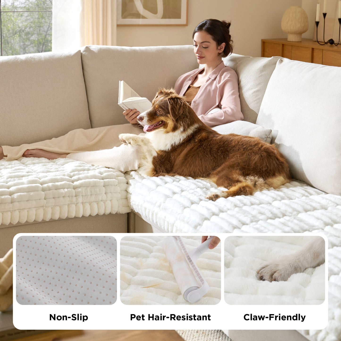 Comfy Fleece Pet Sofa Cover