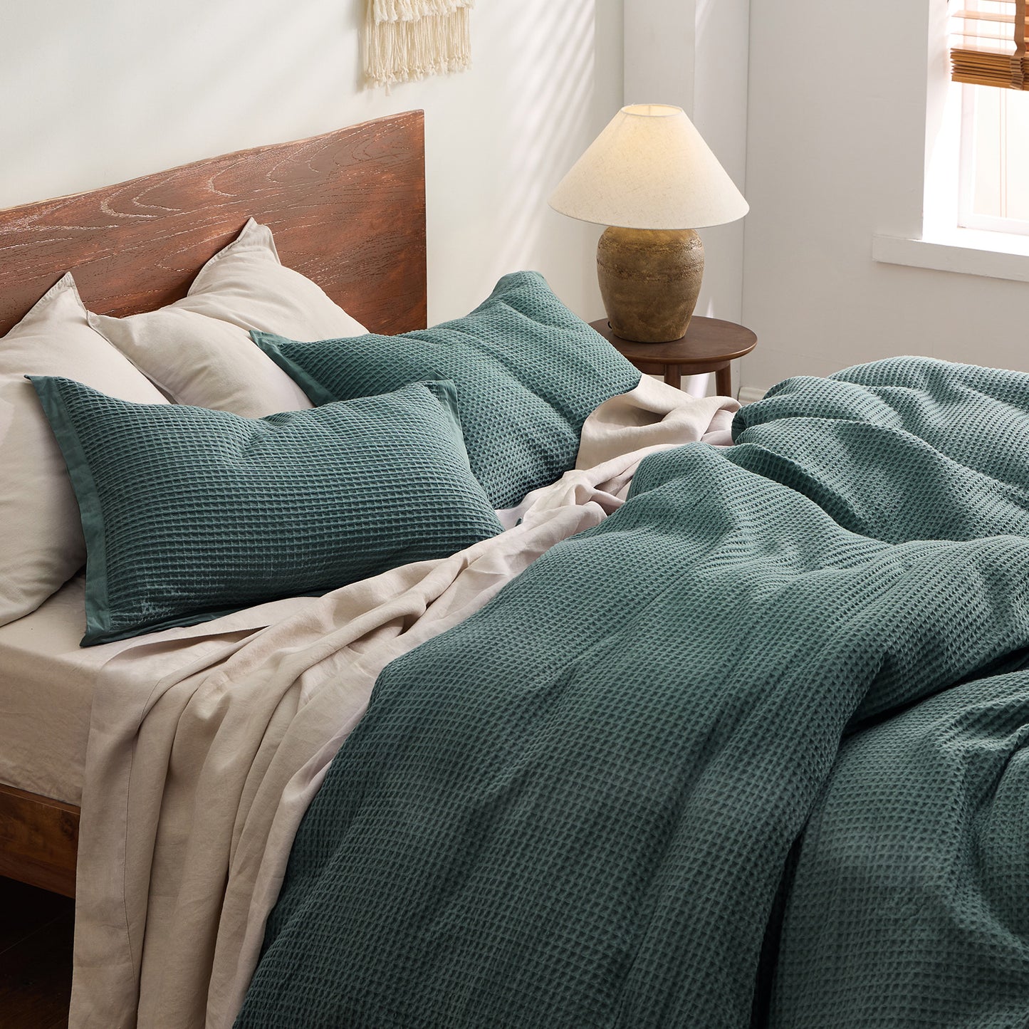 GentleSoft® Cotton Waffle Weave Duvet Cover Set