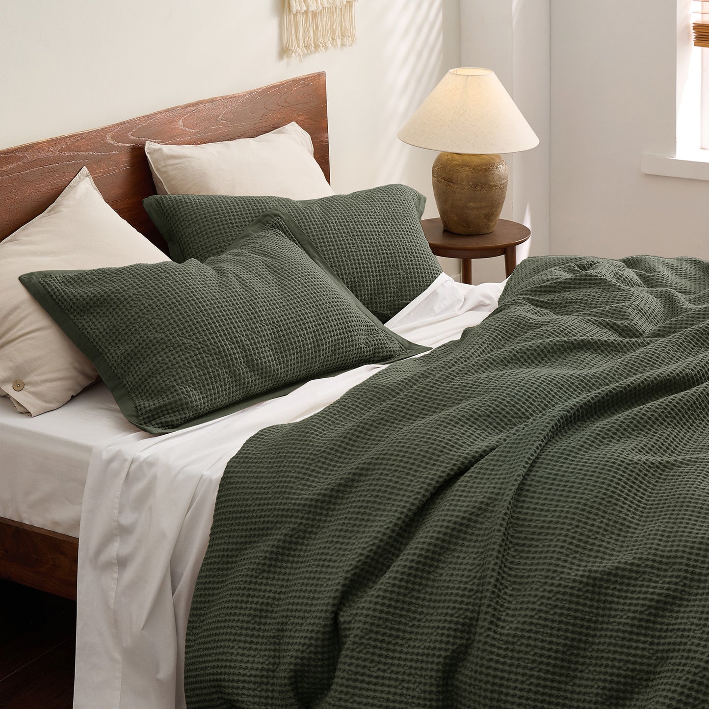 GentleSoft® Cotton Waffle Weave Duvet Cover Set