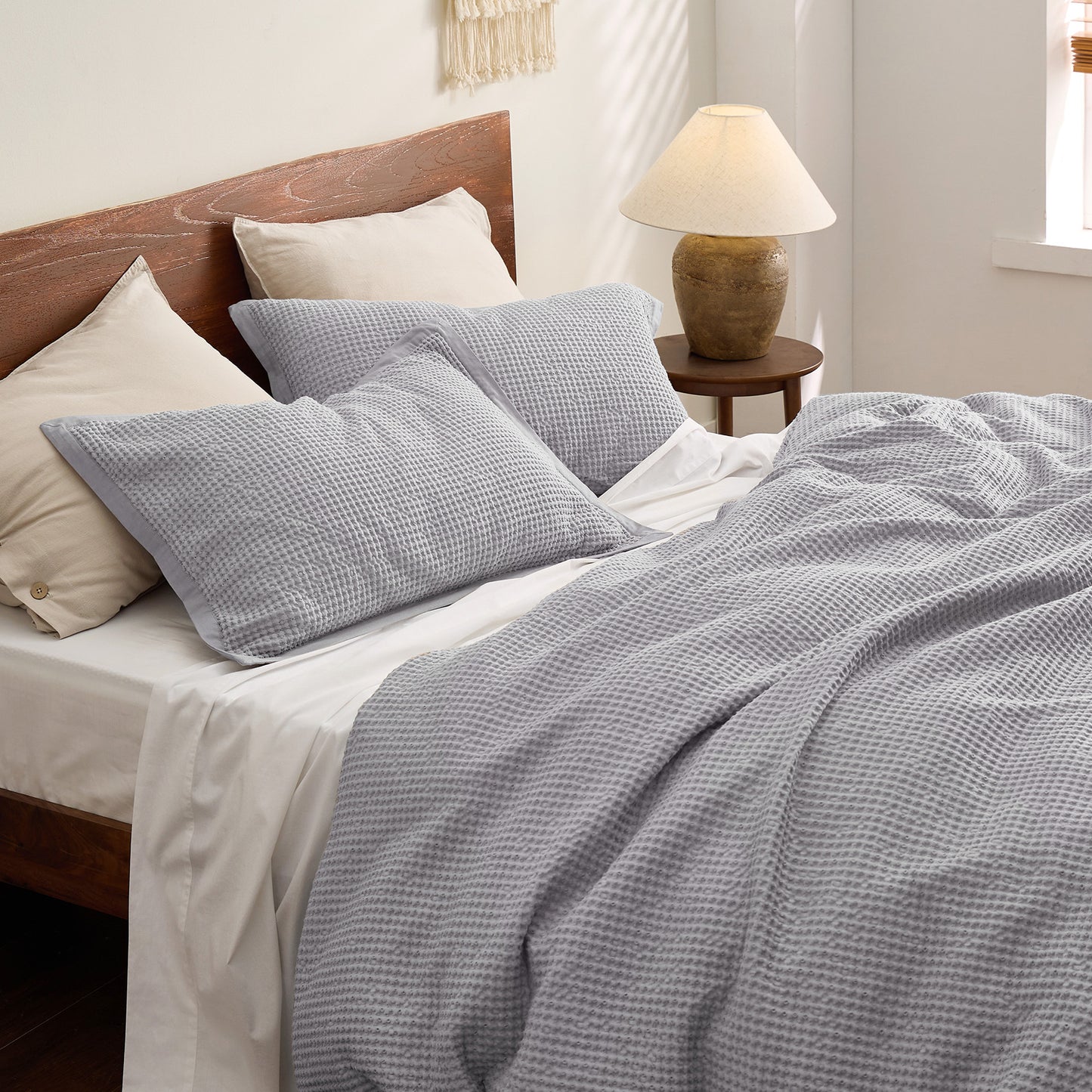 GentleSoft® Cotton Waffle Weave Duvet Cover Set