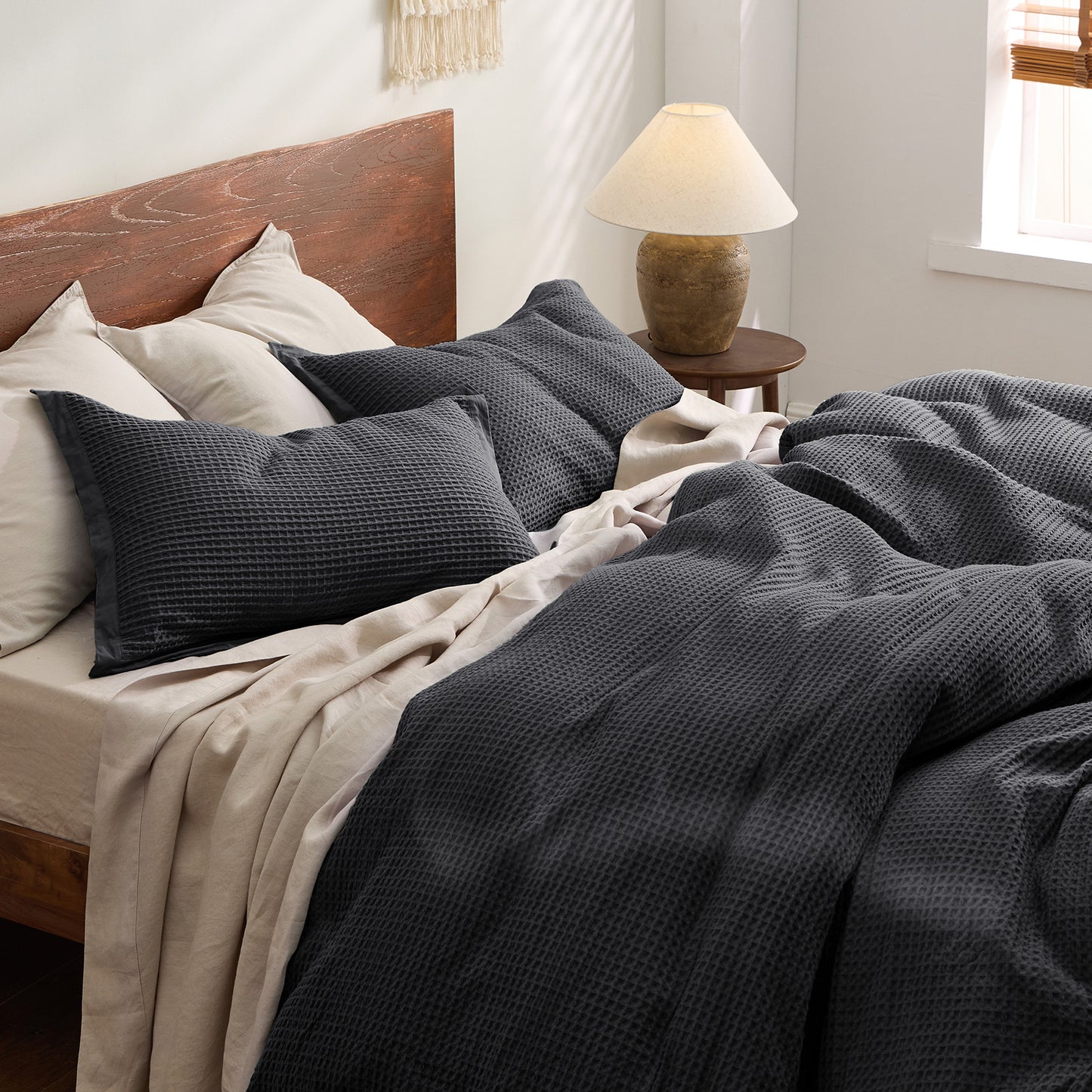 GentleSoft® Cotton Waffle Weave Duvet Cover Set