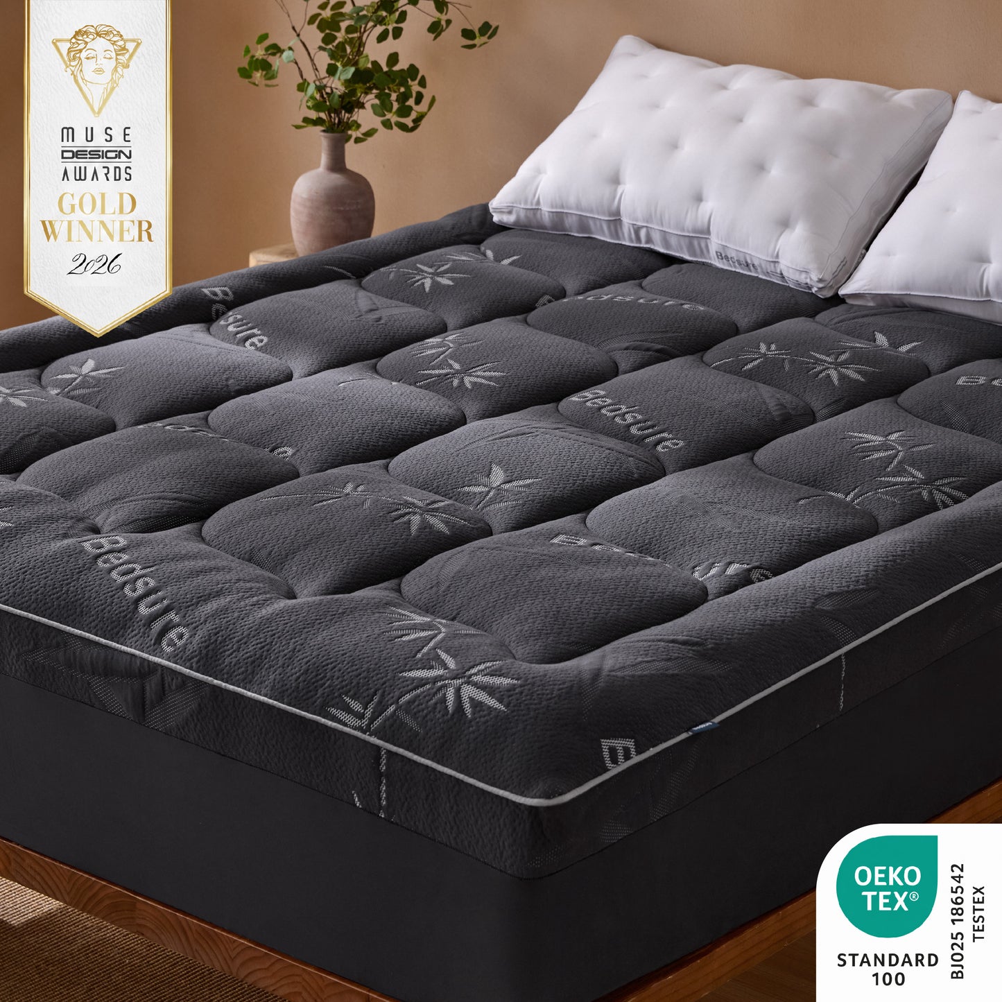 Rayon Derived From Bamboo Blend Mattress Topper