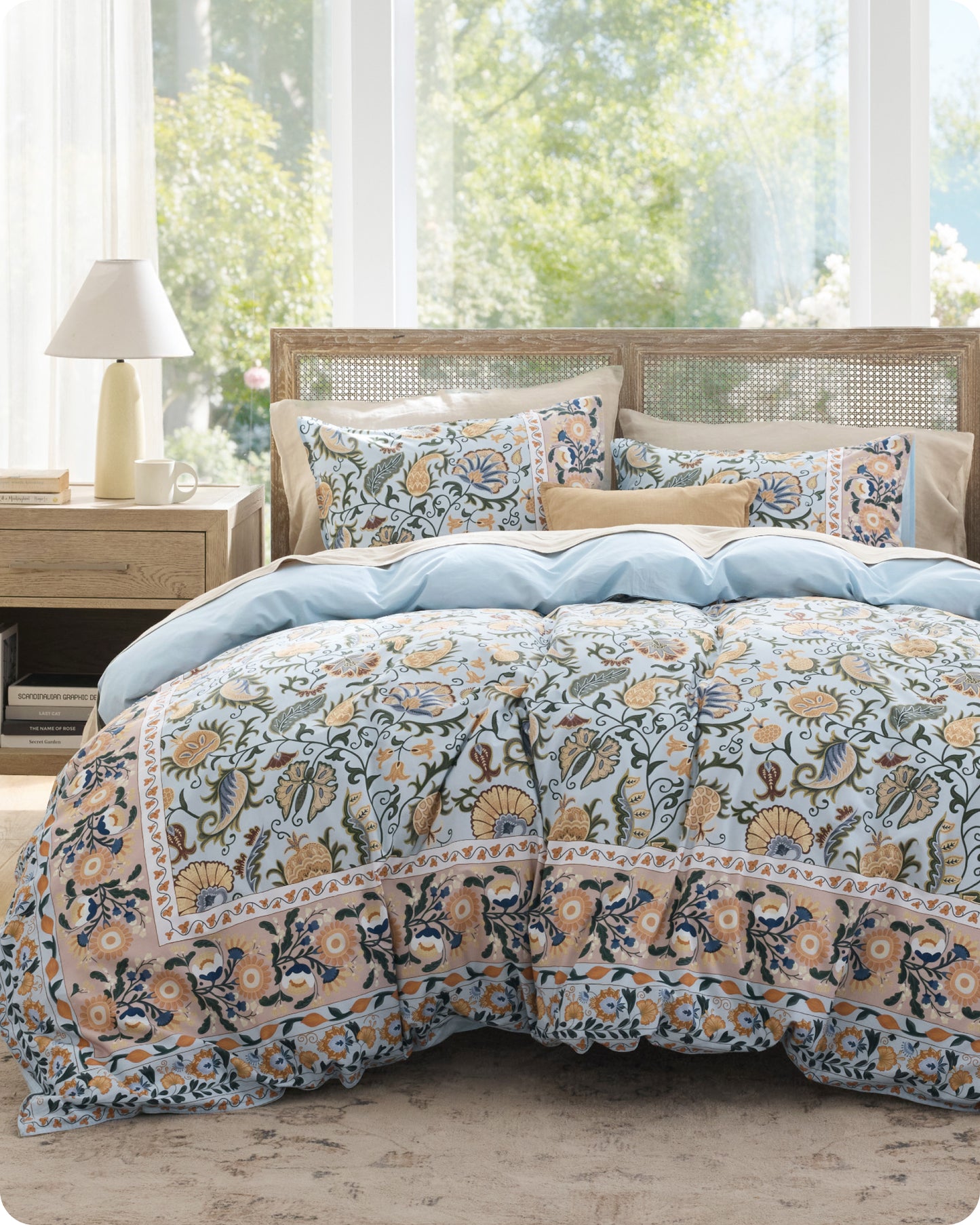 PureWoven™ 100% Cotton Patterned Duvet Cover Set