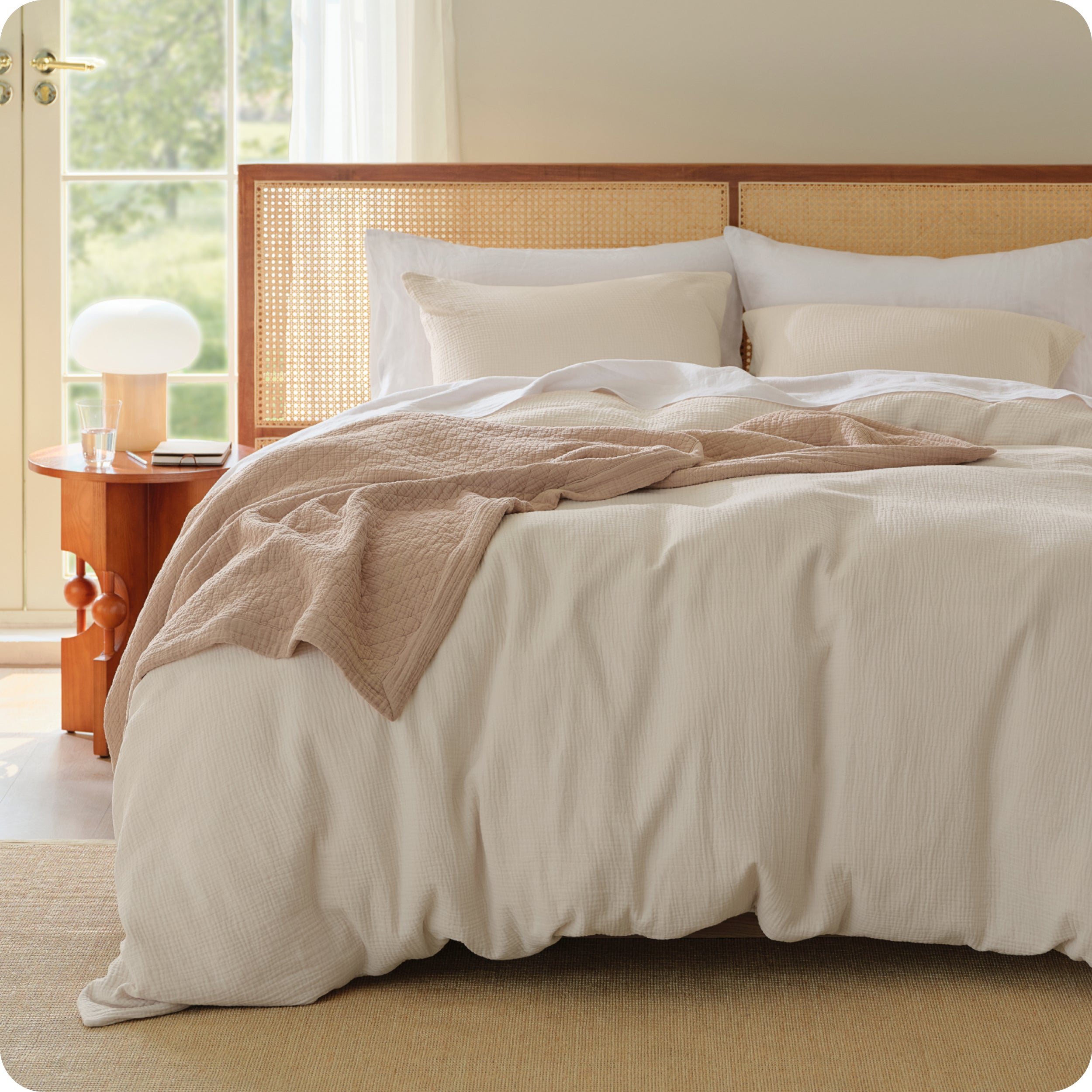 GentleSoft® Triple-Layer Cotton Gauze Duvet Cover Set