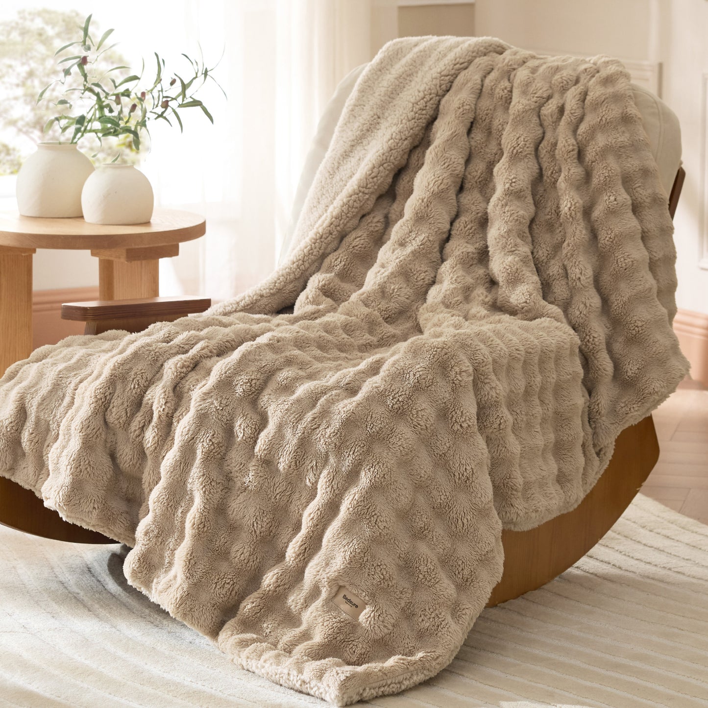 GentleSoft® Bubble Sherpa Fleece Blanket