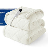 Quilted Sherpa Fleece Heated Blanket