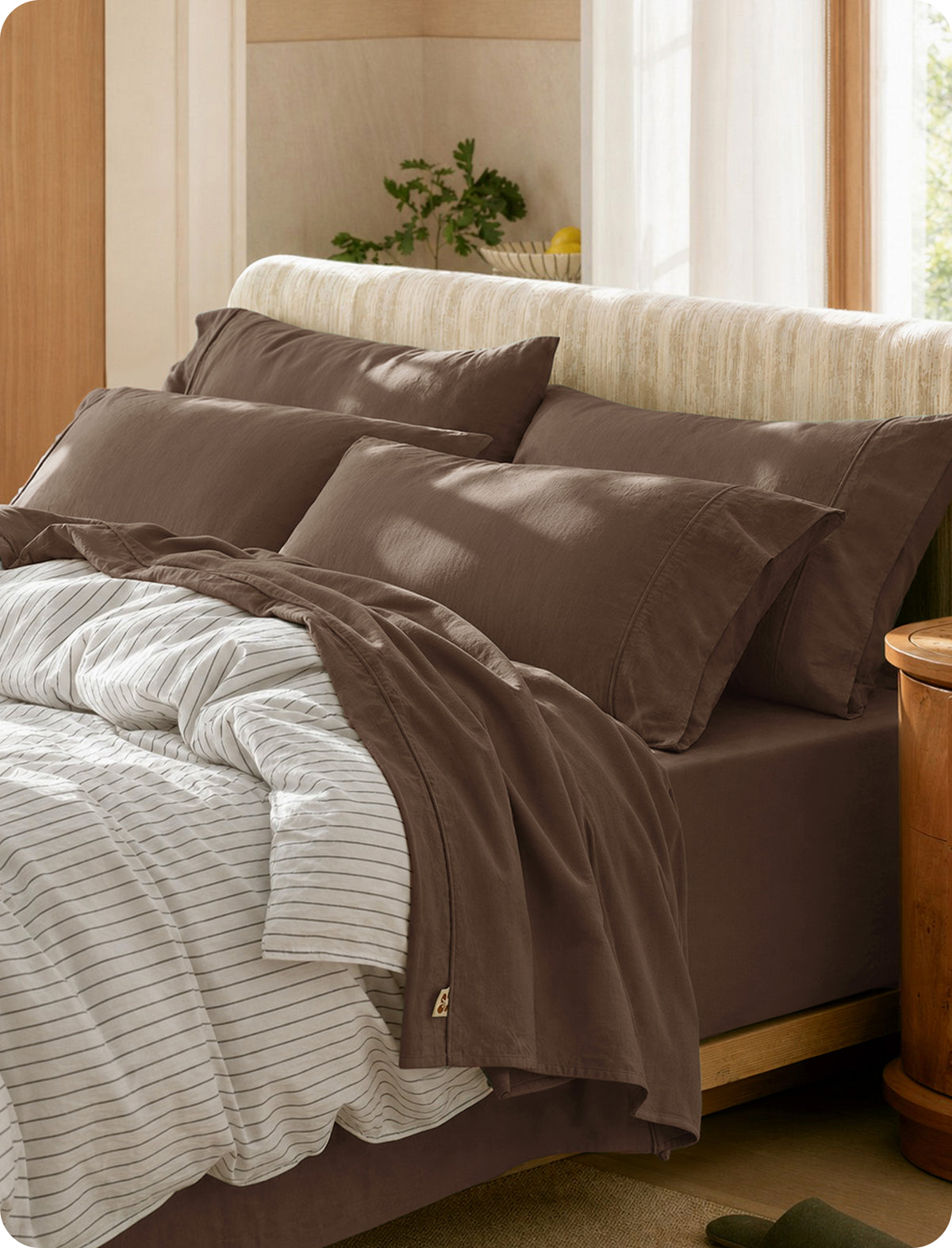 6-Piece Washed Cotton Sheet Set