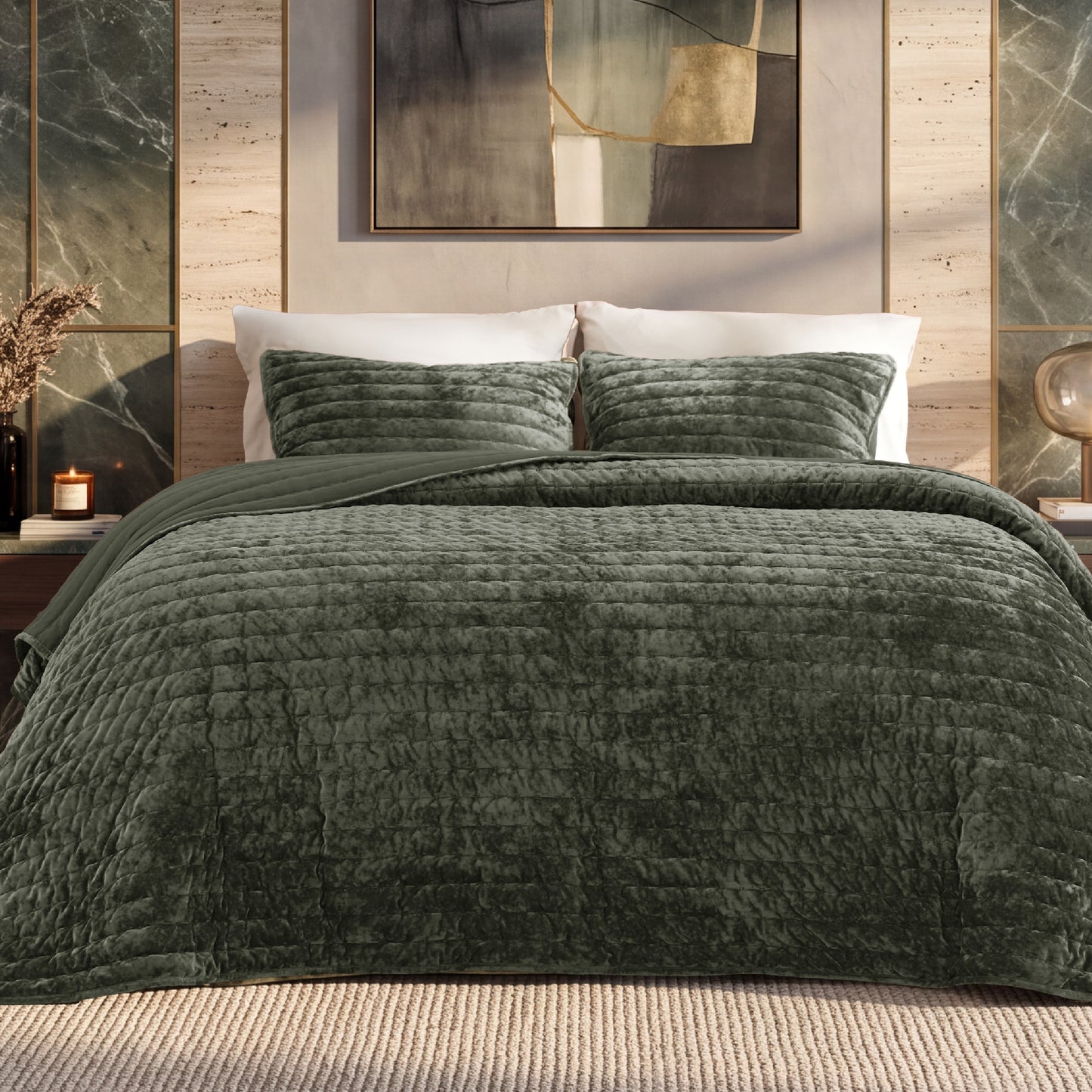 Luxury Velvet Quilt Set