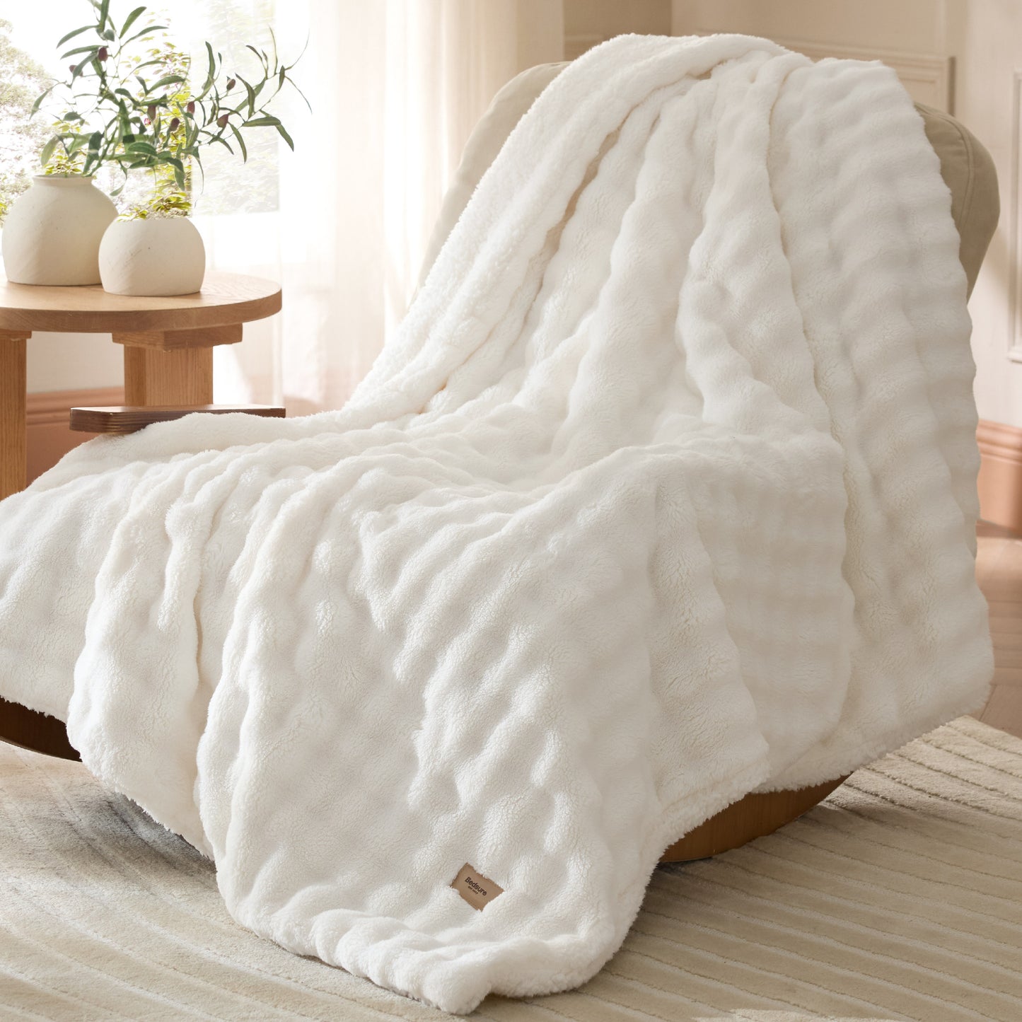GentleSoft® Bubble Sherpa Fleece Blanket
