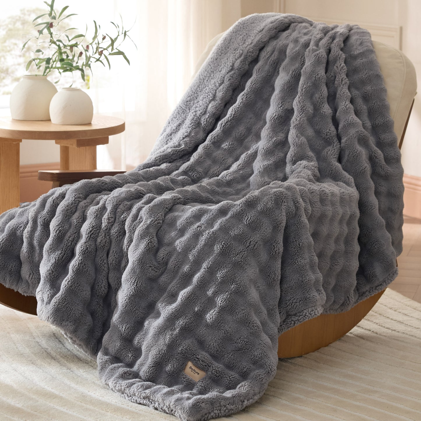 GentleSoft® Bubble Sherpa Fleece Blanket