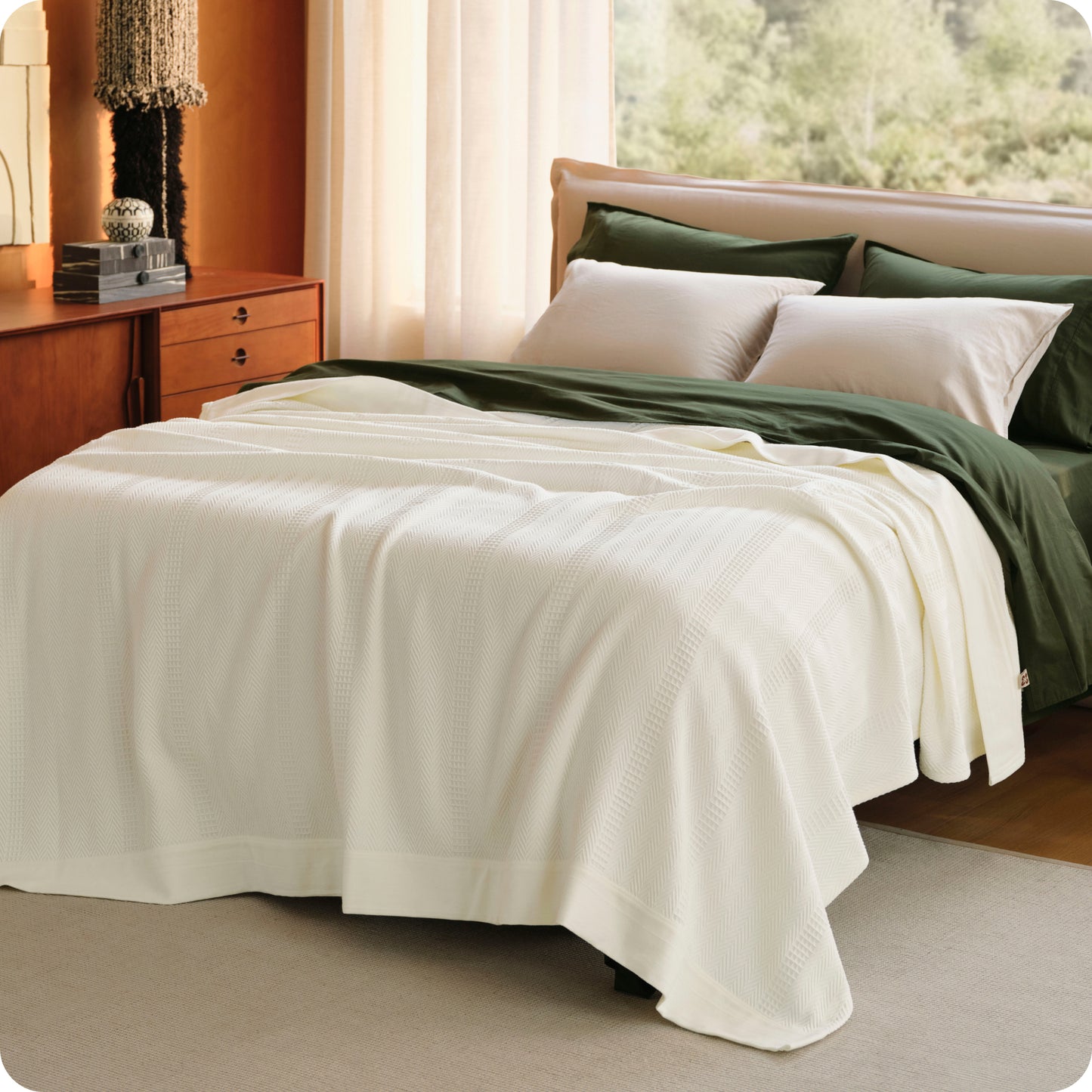 PureWoven™ Organic Cotton Textured Blanket