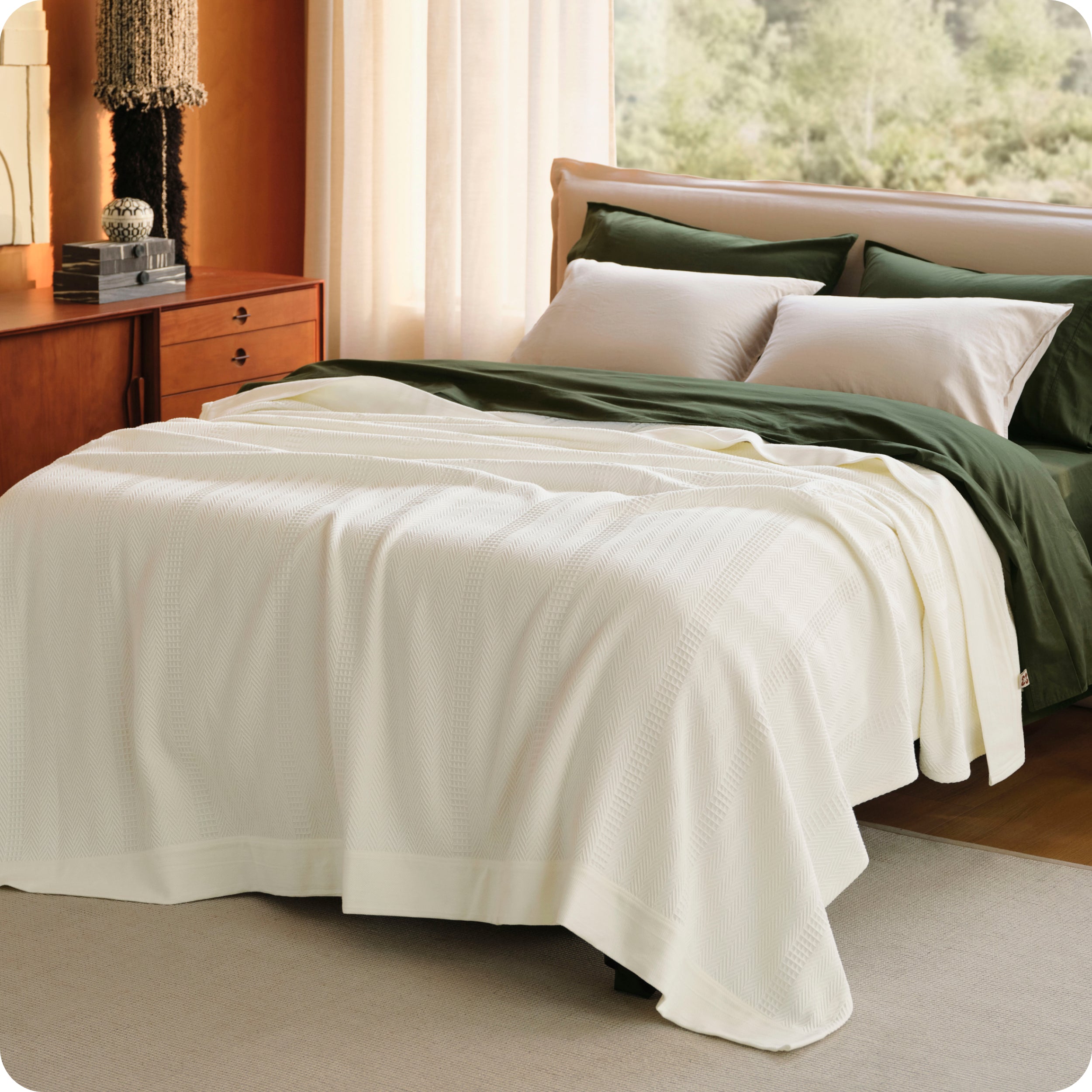 PureWoven™ Organic Cotton Textured Blanket
