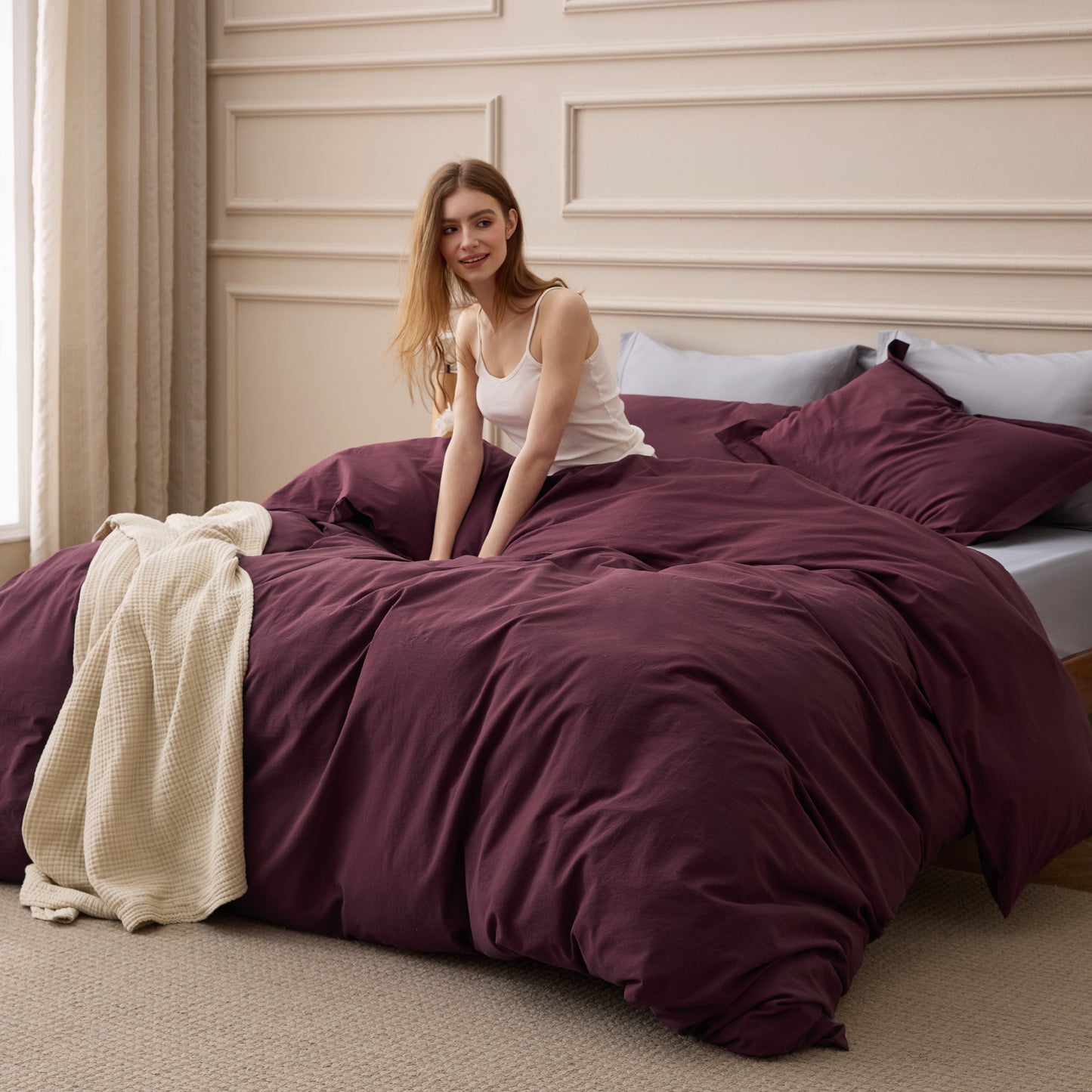 GentleSoft® Washed Cotton Duvet Cover Set