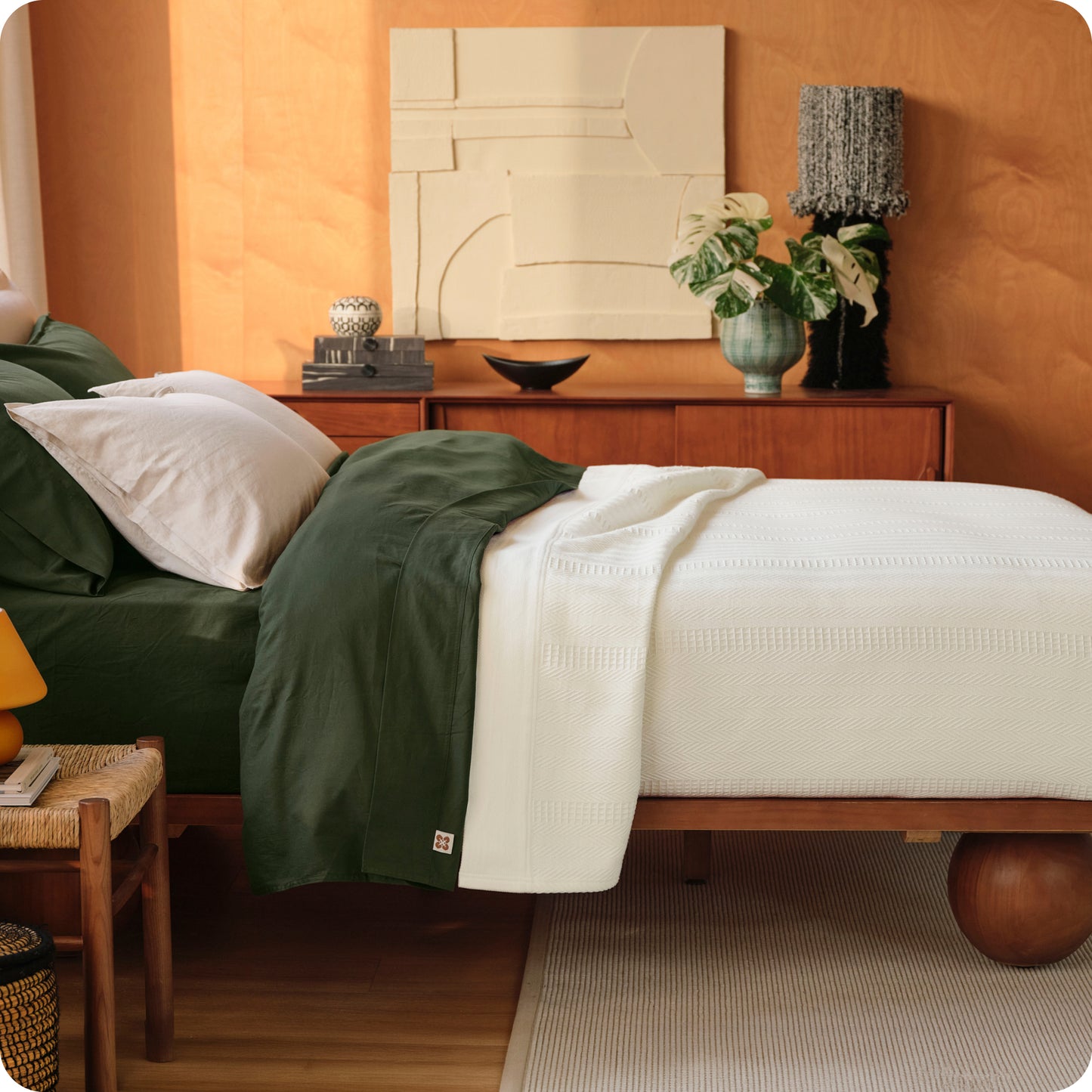 PureWoven™ Organic Cotton Textured Blanket