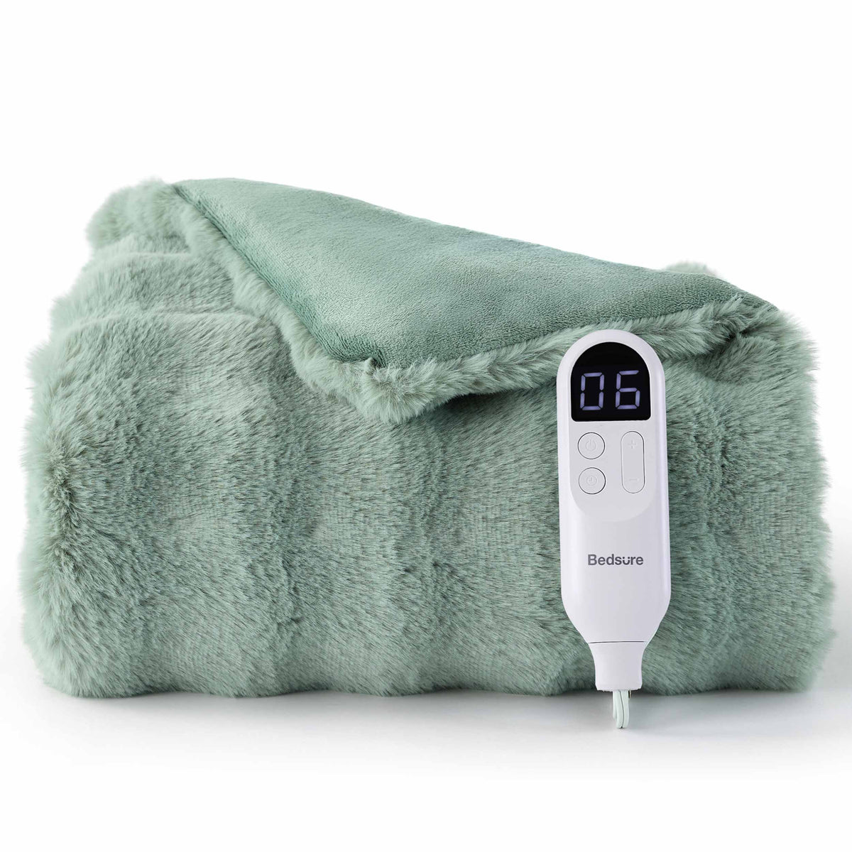 Bubble Faux Fur Heated Blanket