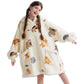 GentleSoft® Sherpa Fleece Printed Short Wearable Blanket Hoodie