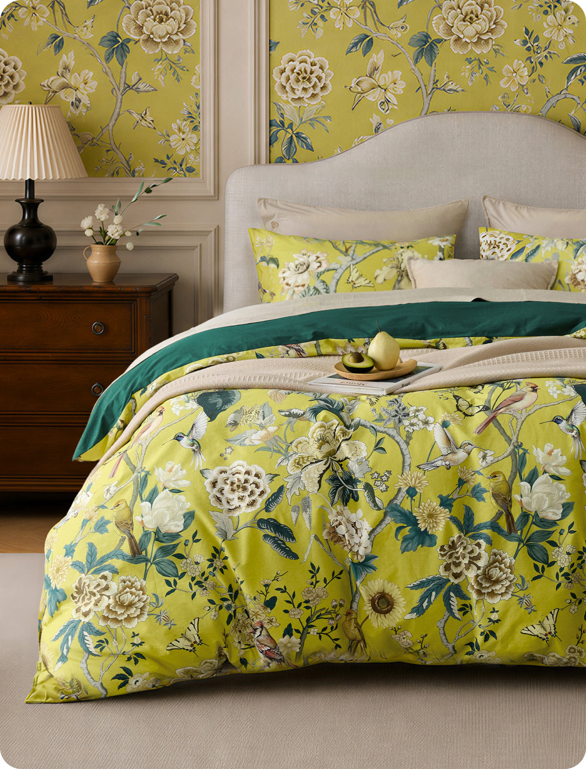 100% Cotton Patterned Duvet Cover Set