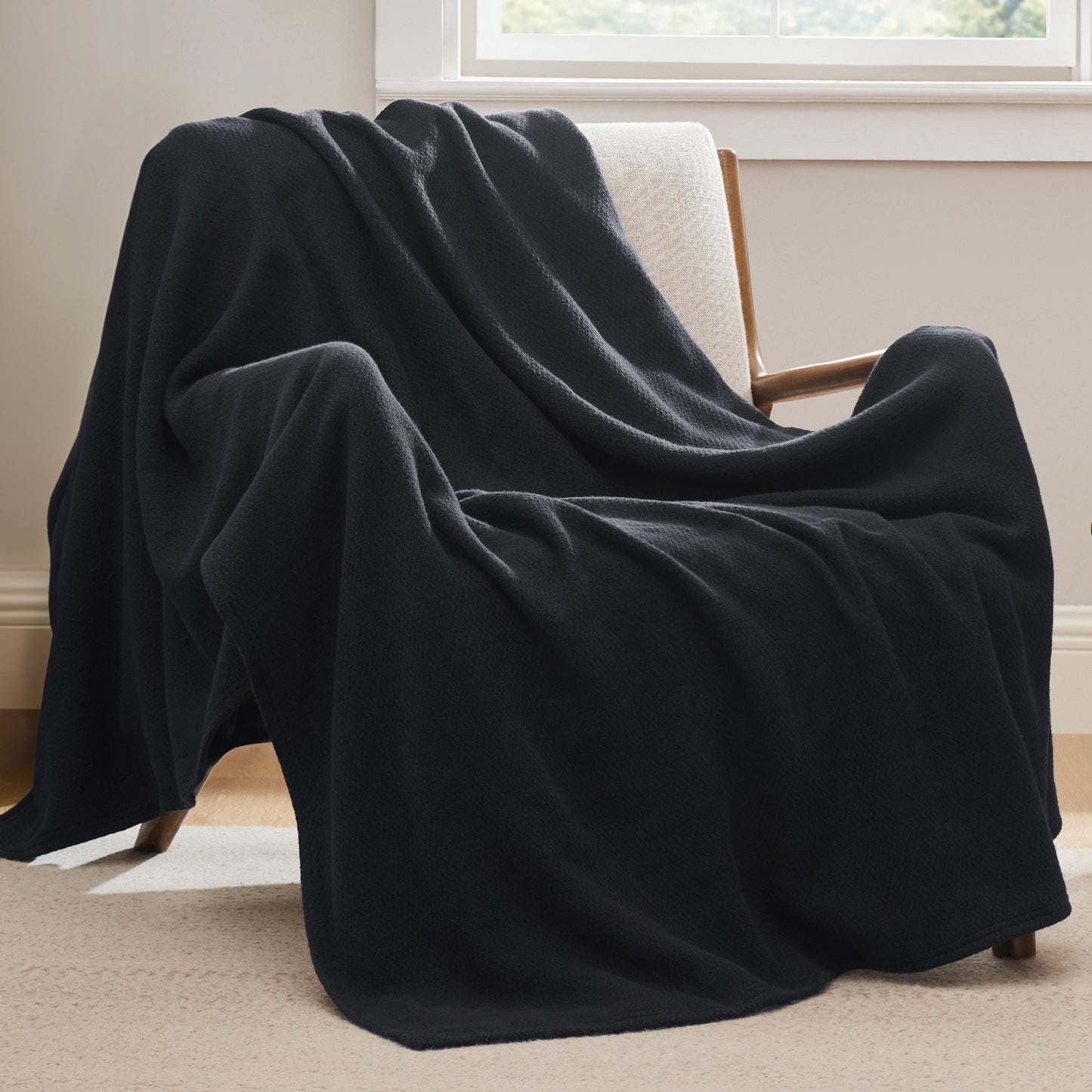 100% Cotton Herringbone Woven Blanket
