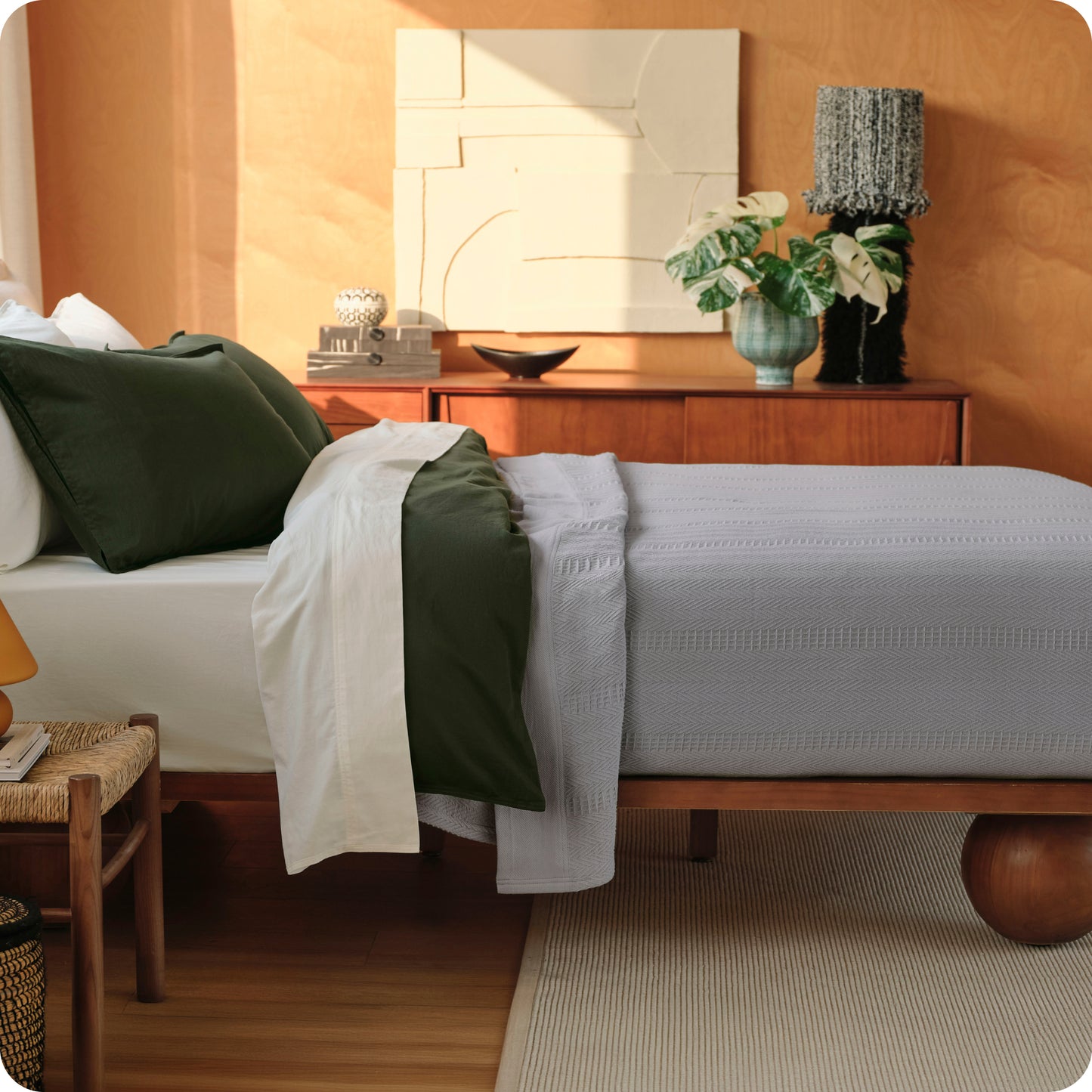 PureWoven™ Organic Cotton Textured Blanket