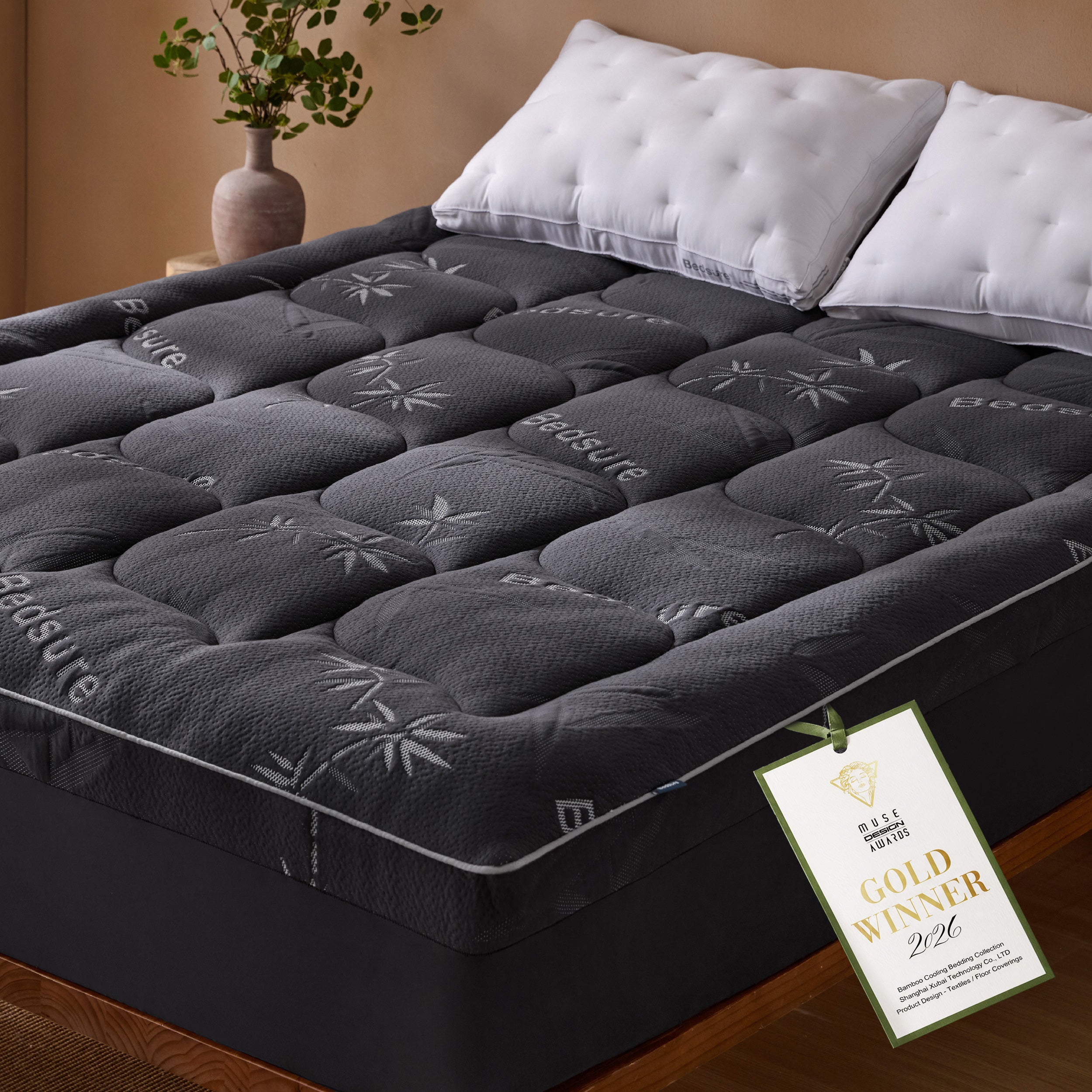 Rayon Derived From Bamboo Blend Mattress Topper