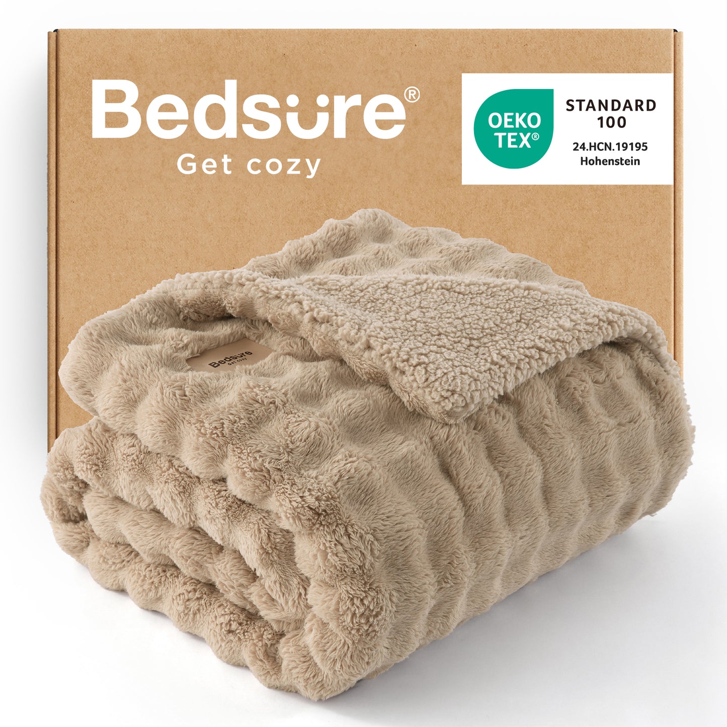 GentleSoft® Bubble Sherpa Fleece Blanket