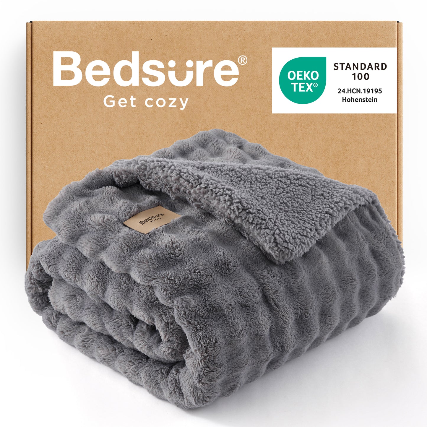 GentleSoft® Bubble Sherpa Fleece Blanket