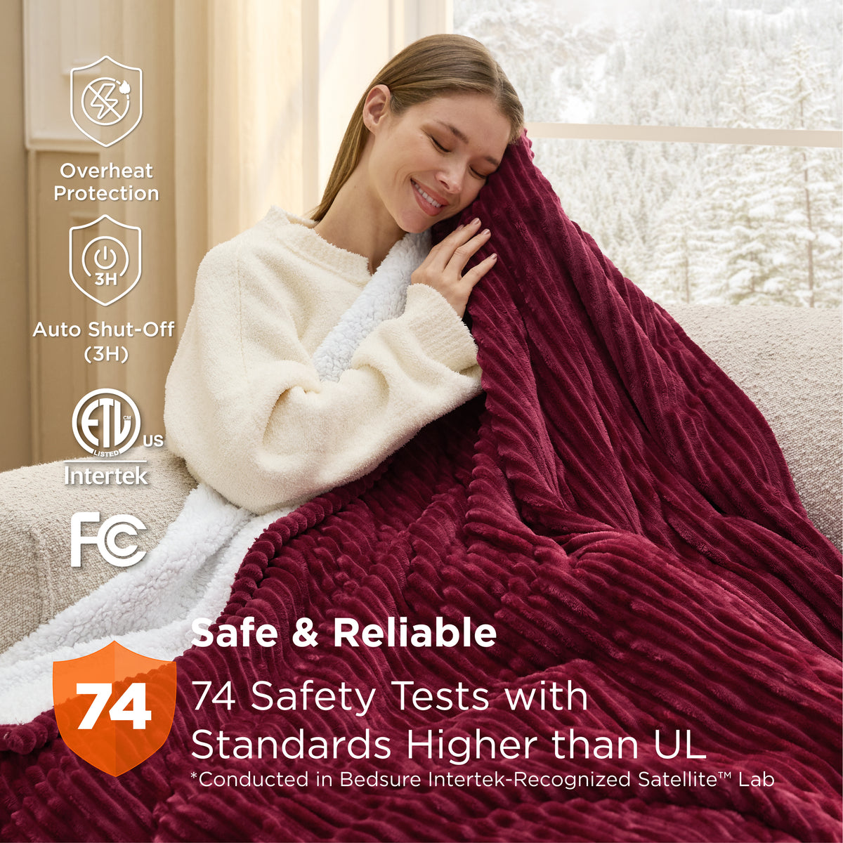 Ribbed Heated Blanket