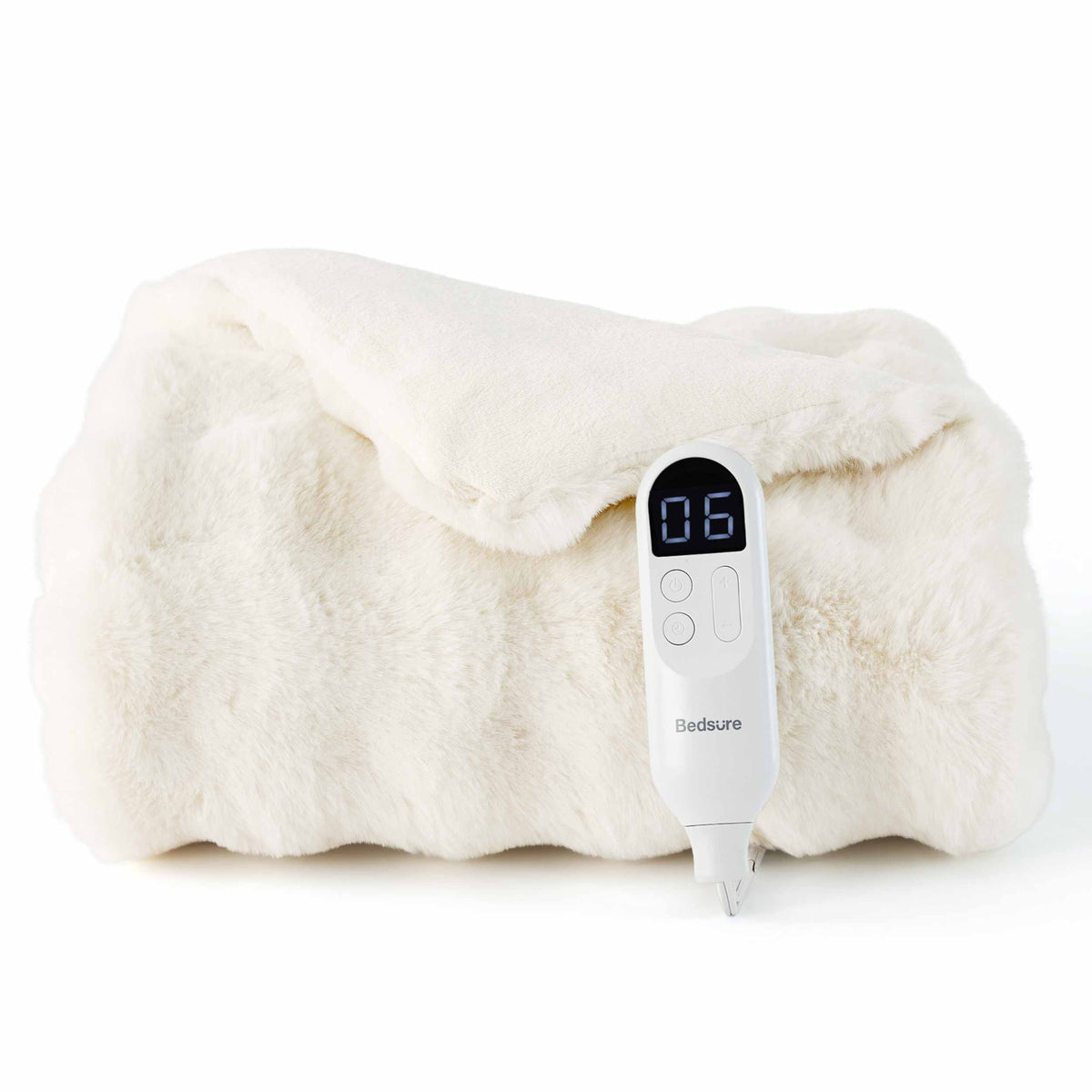 Bubble Faux Fur Heated Blanket