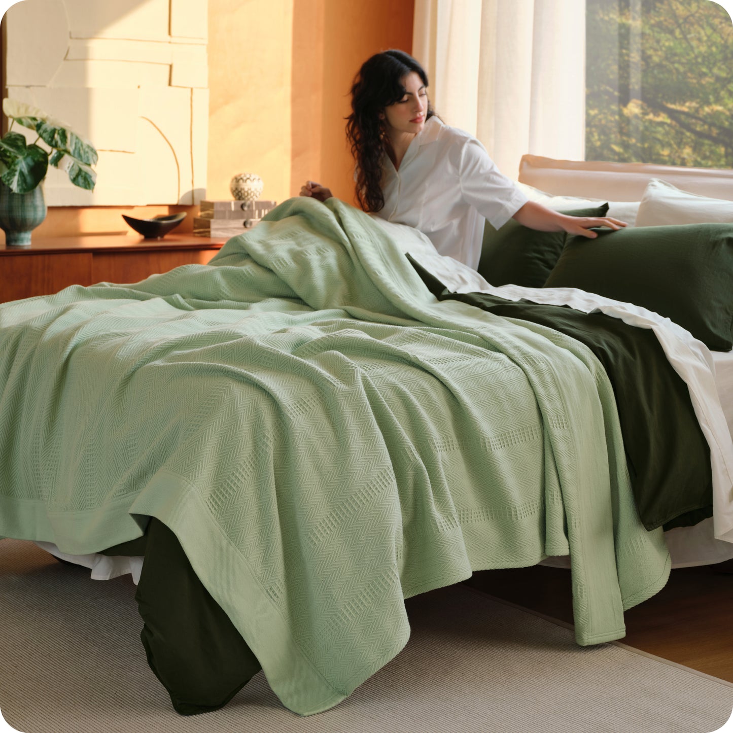 PureWoven™ Organic Cotton Textured Blanket