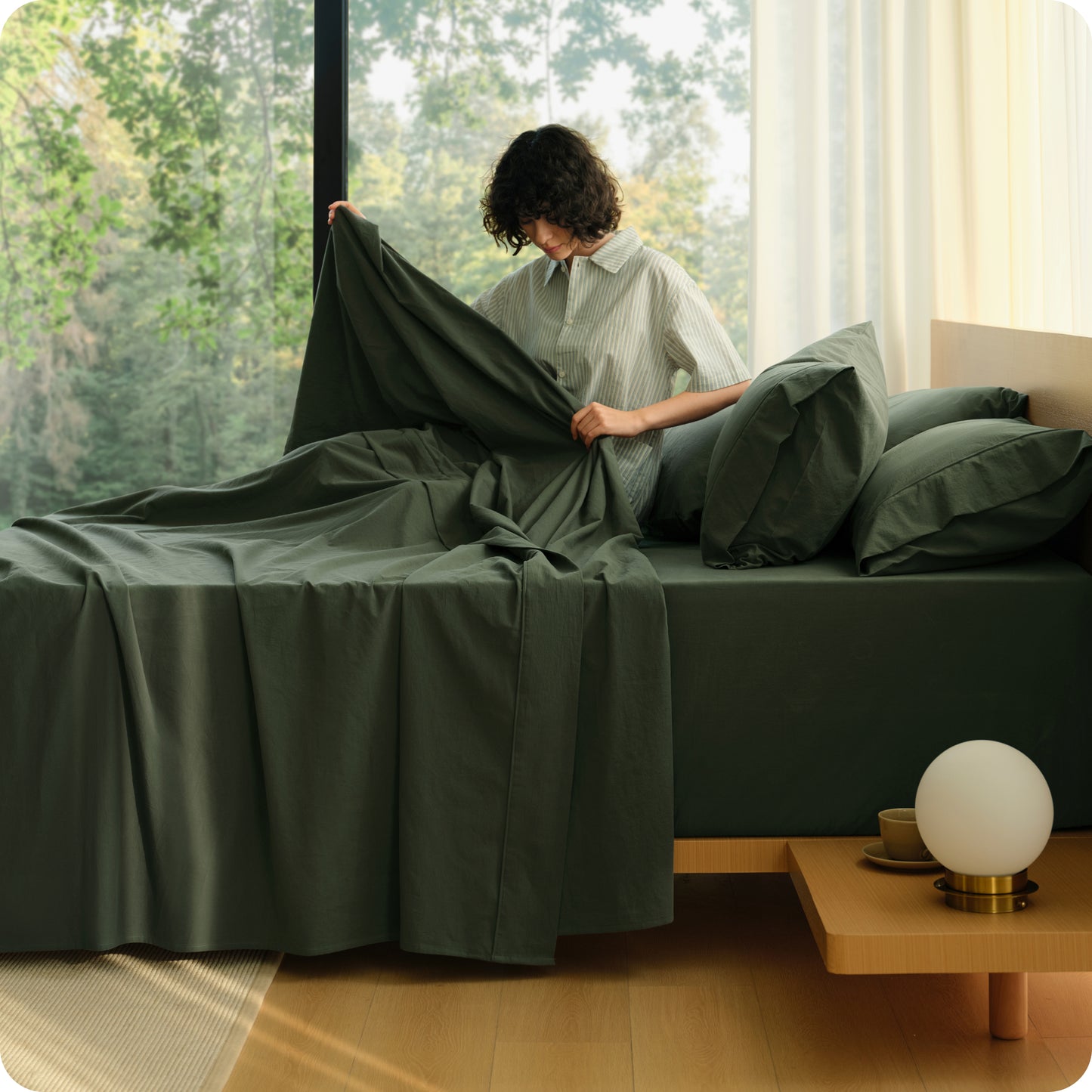 PureWoven™ 6-Piece Washed Cotton Sheet Set