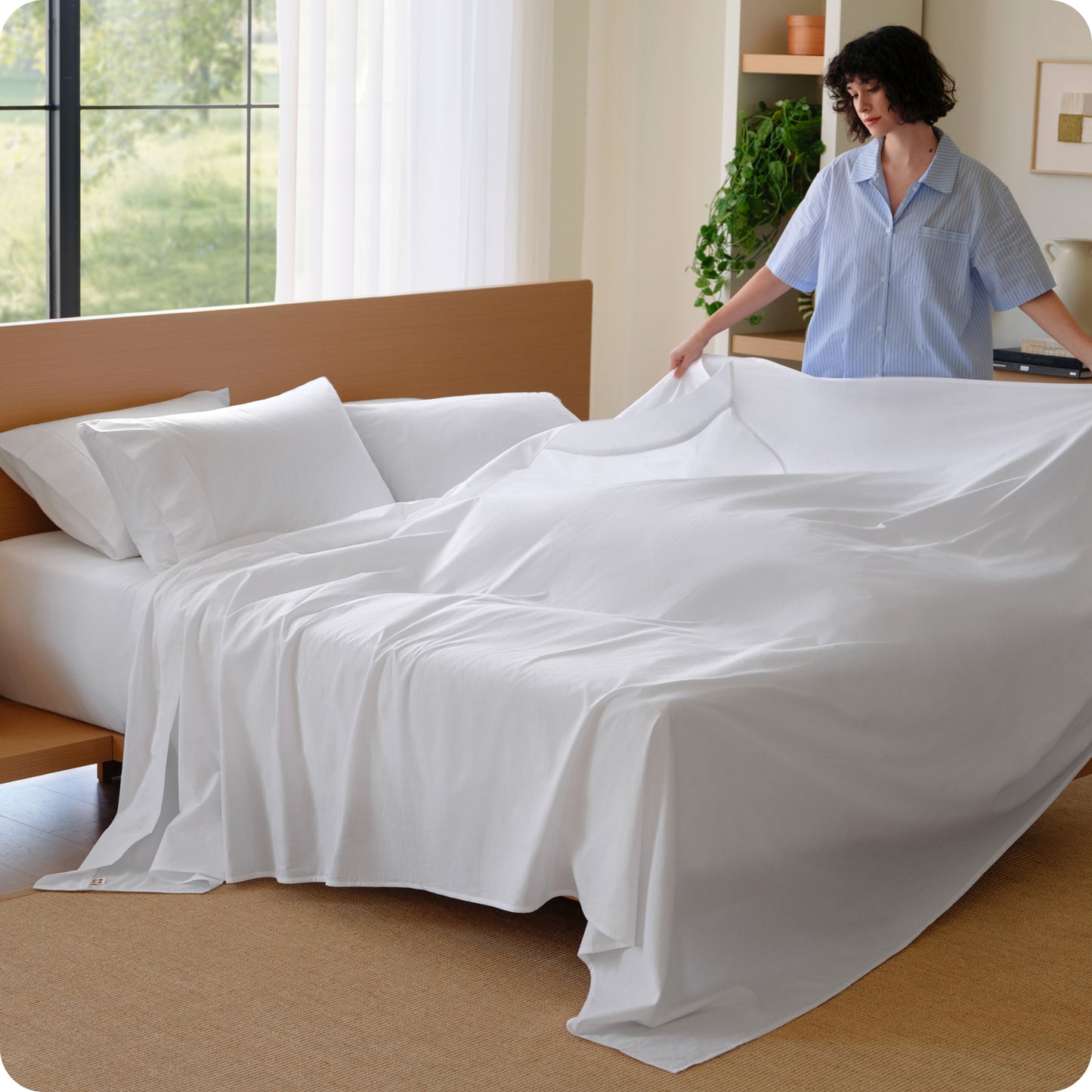 PureWoven™ 6-Piece Washed Cotton Sheet Set
