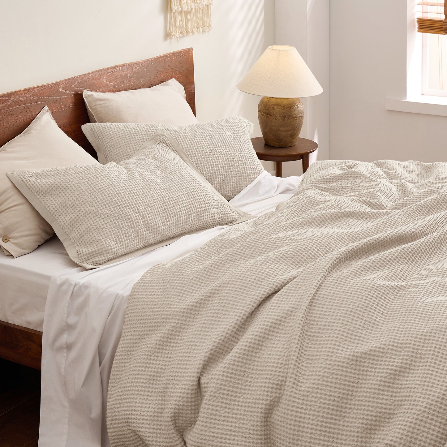 GentleSoft® Cotton Waffle Weave Duvet Cover Set