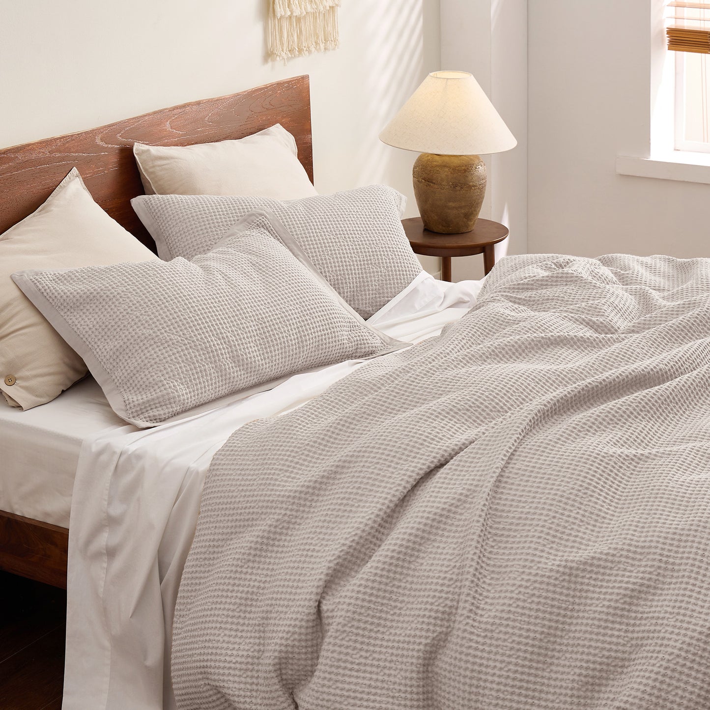 GentleSoft® Cotton Waffle Weave Duvet Cover Set