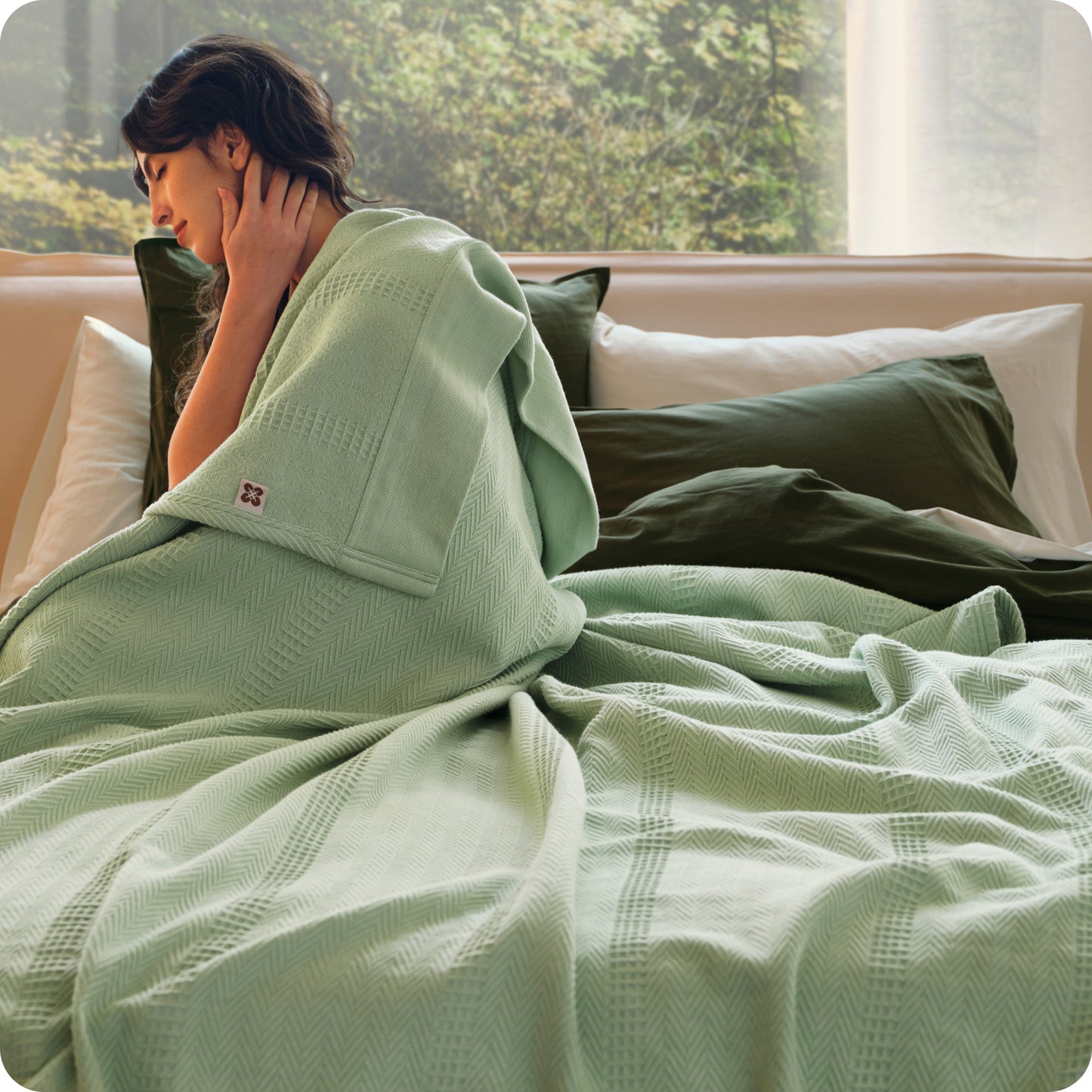 PureWoven™ Organic Cotton Textured Blanket