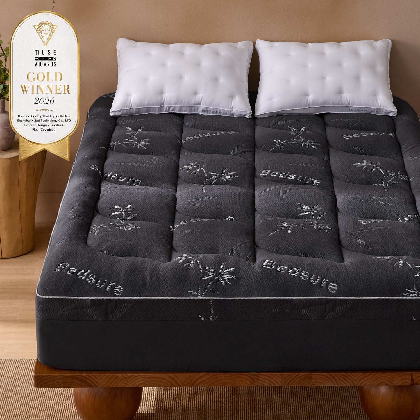 Rayon Derived From Bamboo Blend Mattress Topper
