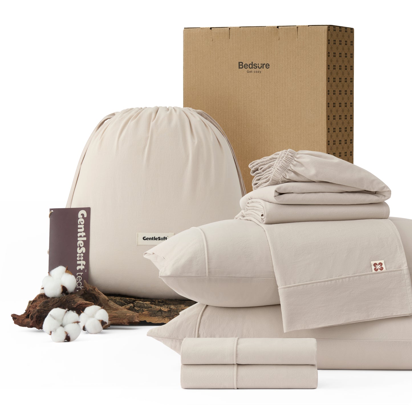 PureWoven™ 6-Piece Washed Cotton Sheet Set