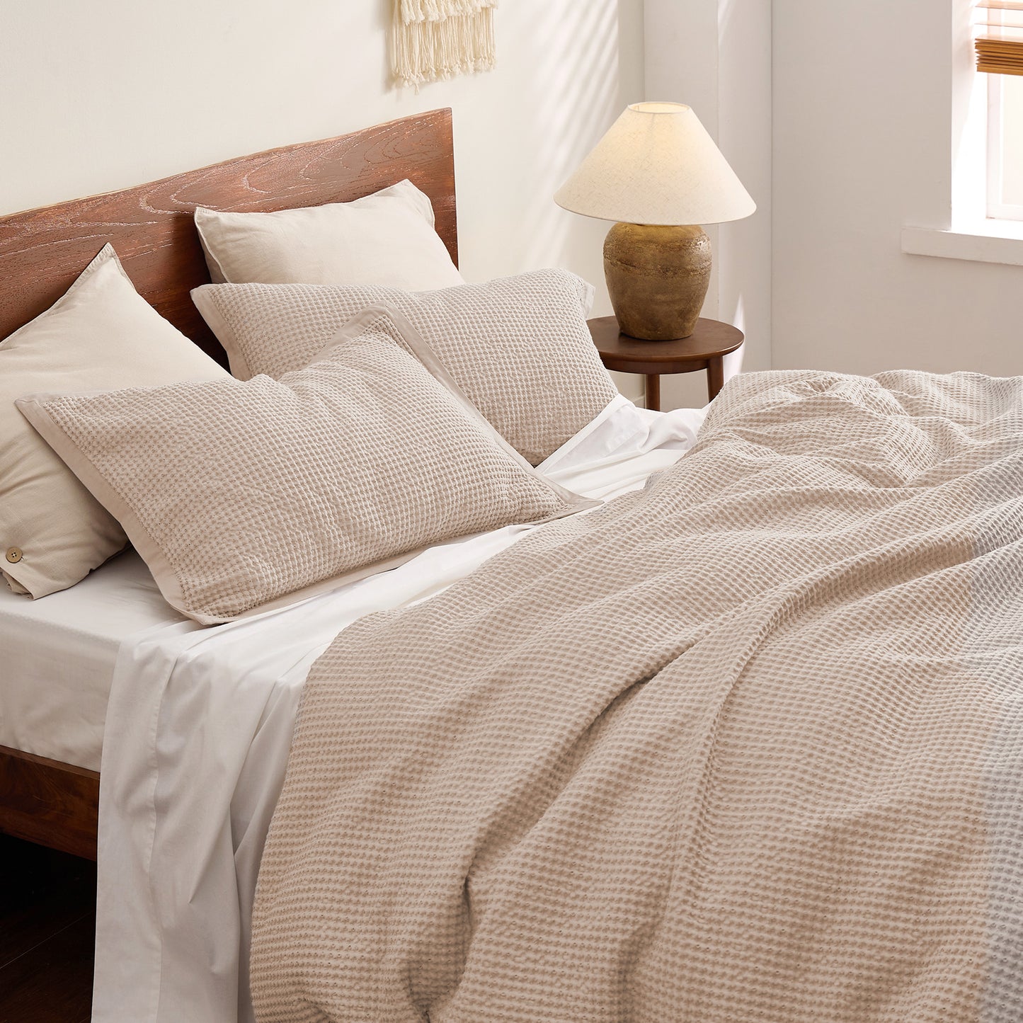 GentleSoft® Cotton Waffle Weave Duvet Cover Set