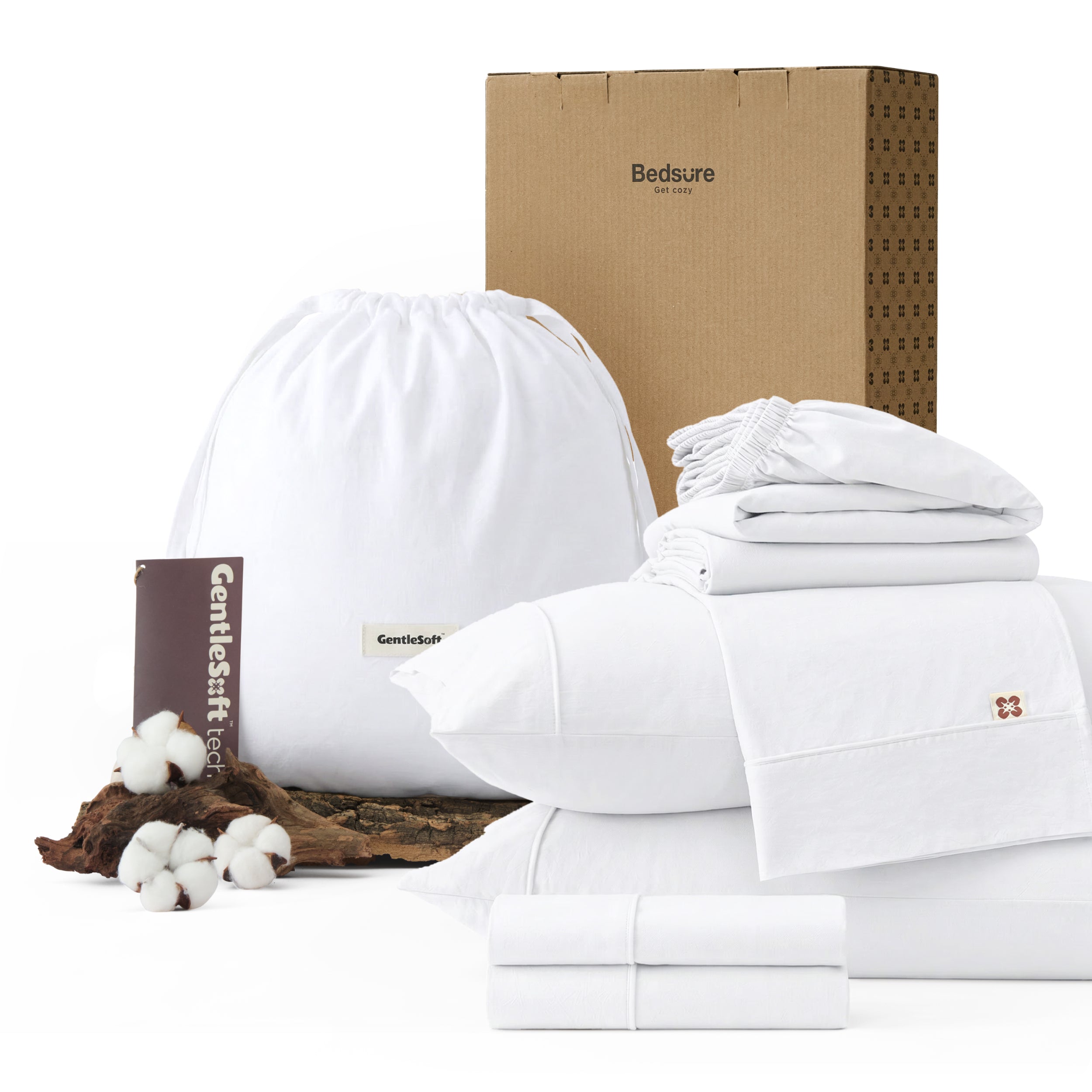 PureWoven™ 6-Piece Washed Cotton Sheet Set