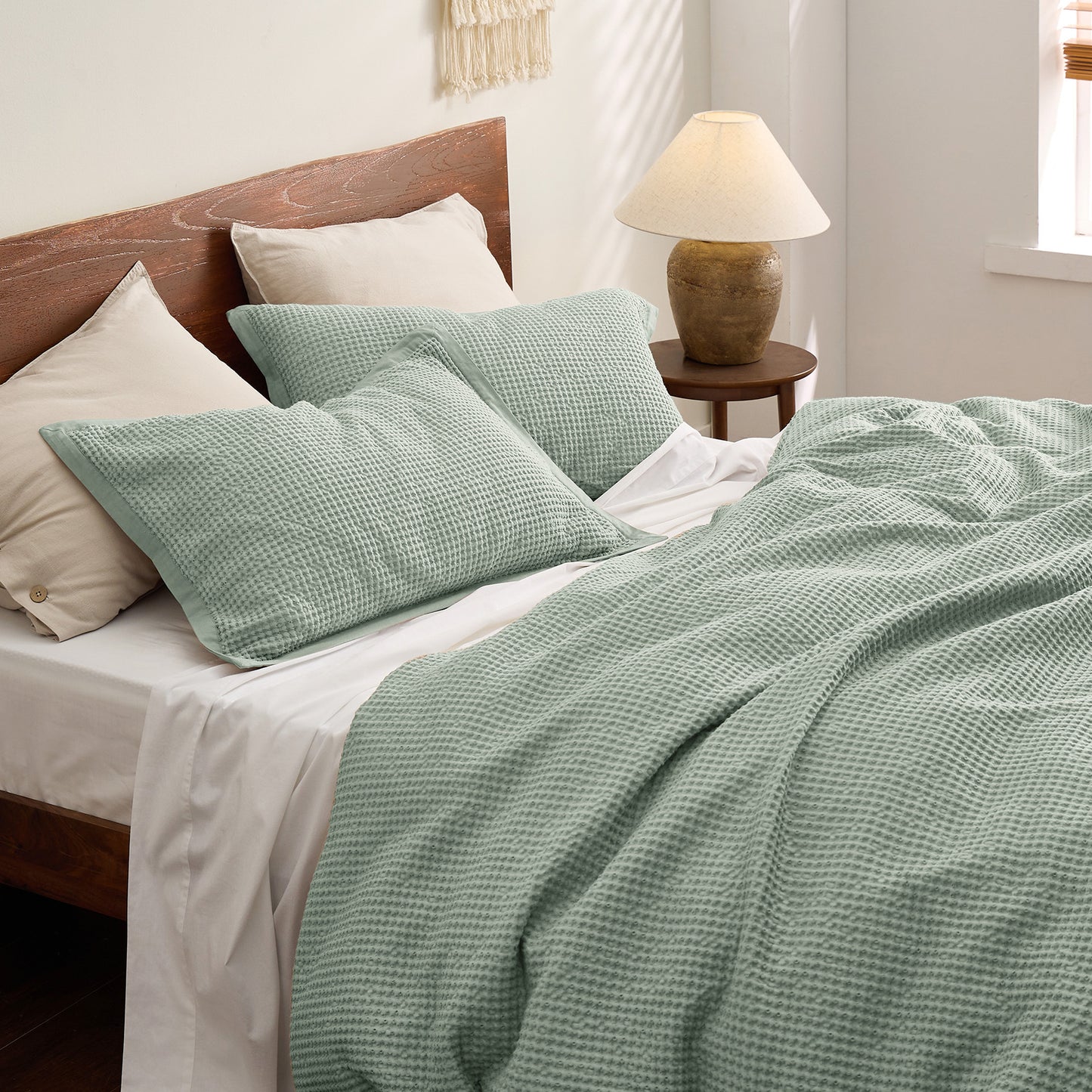 GentleSoft® Cotton Waffle Weave Duvet Cover Set