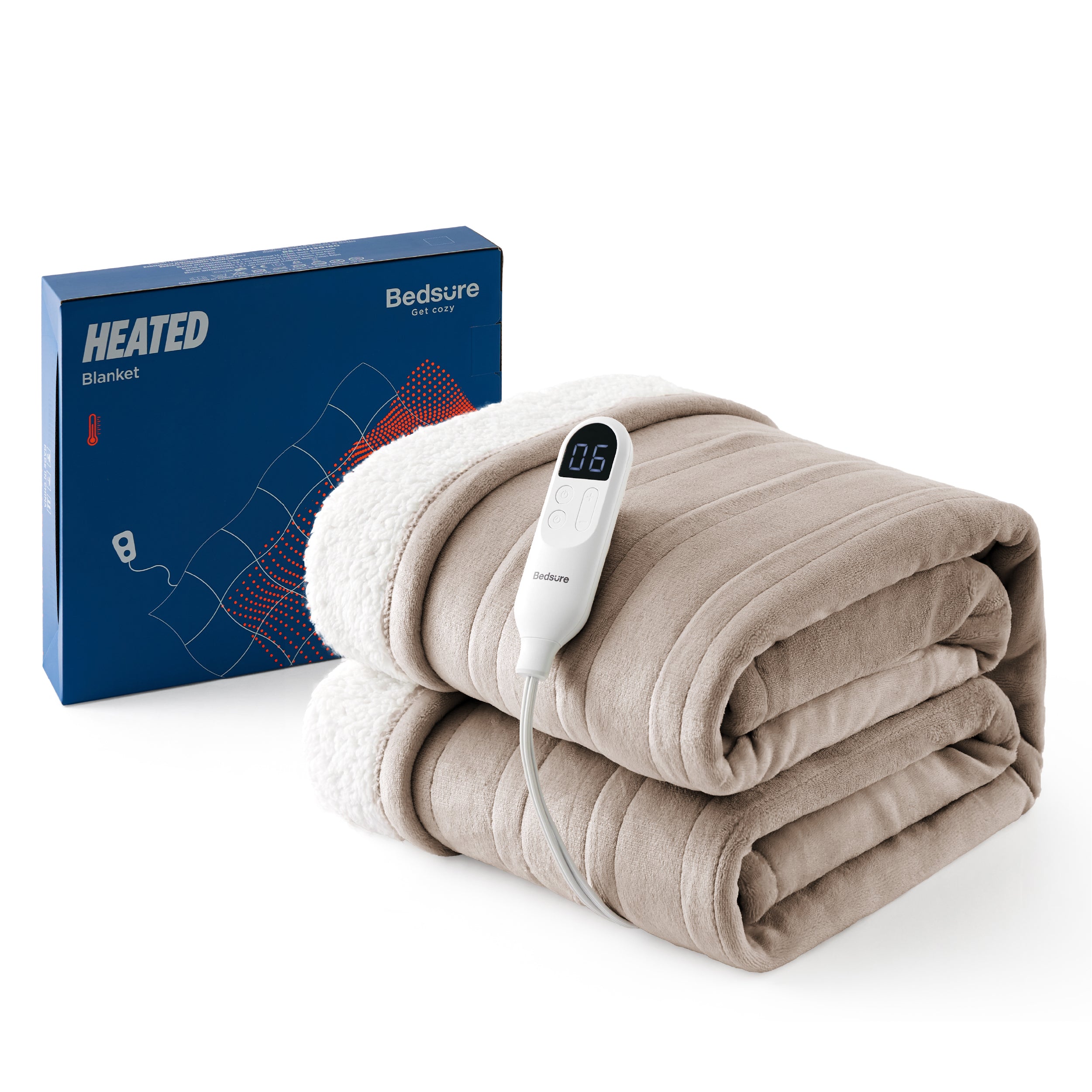 Bedsure Electric Heated Flannel Blanket