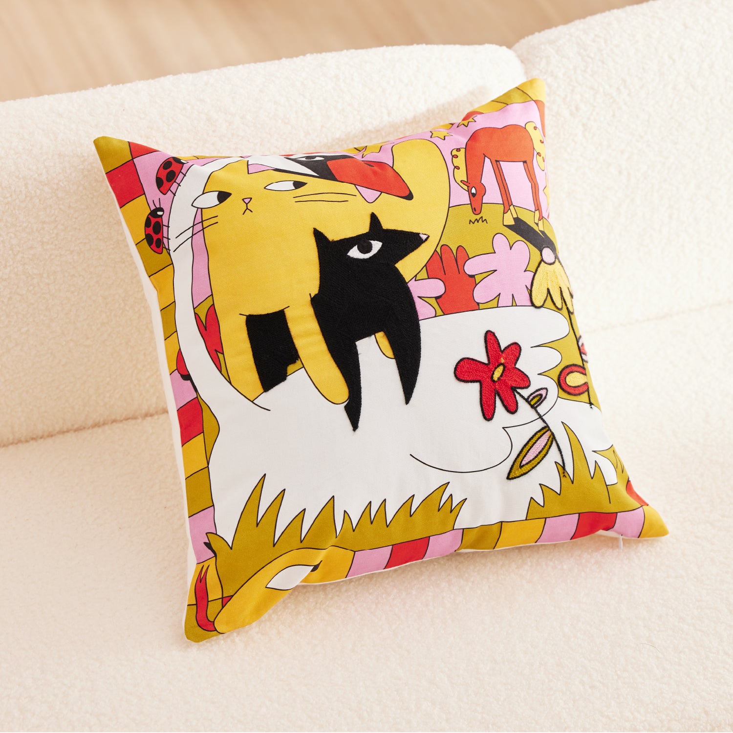 Presale-U by Bedsure 100% Cotton - Animal Party Throw Pillow Cover