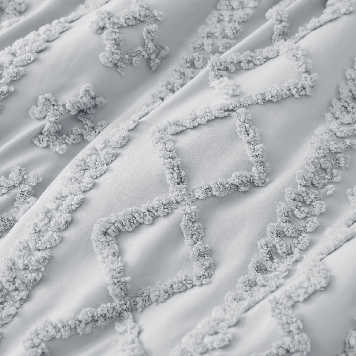 Boho Tufted Embroidery Duvet Cover Set