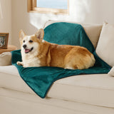 Reversible Sherpa and Microfiber Fleece Dog Blanket