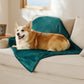 Reversible Sherpa and Microfiber Fleece Dog Blanket