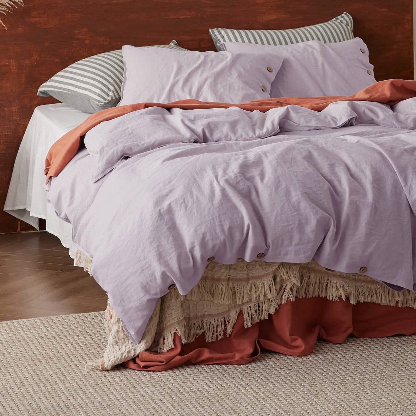 Cotton Linen Hybrid Duvet Cover Set