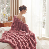 Bubble Faux Fur Blanket